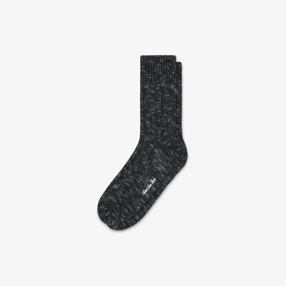 aim-leon-dore-cable-knit-hiking-sock-grey image 1