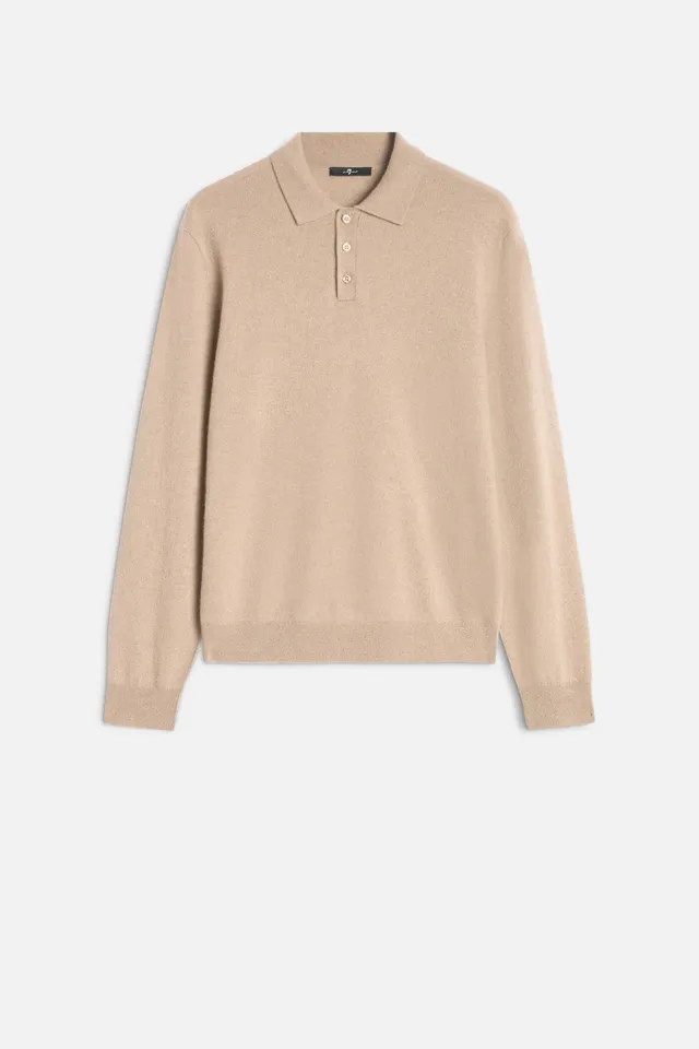 7-for-all-mankind-cashmere-polo-pullover-umber-herren-beige image 1