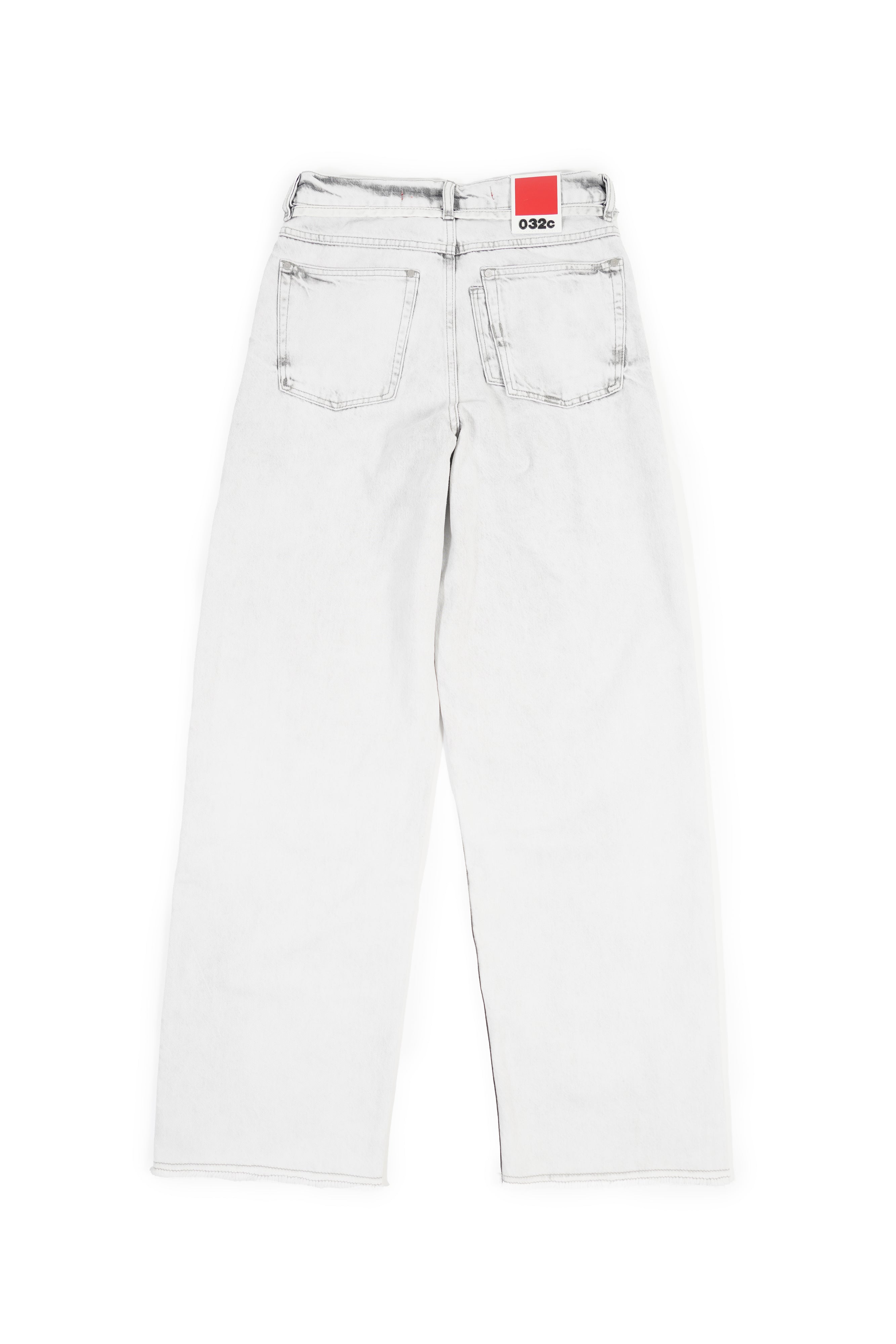 032c-wide-leg-jean-white-grey-stain-loose-fit image 2