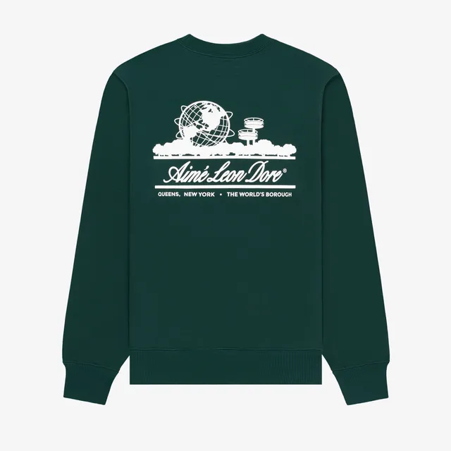 aim-leon-dore-unisphere-crewneck-sweatshirt-gr-n image 1