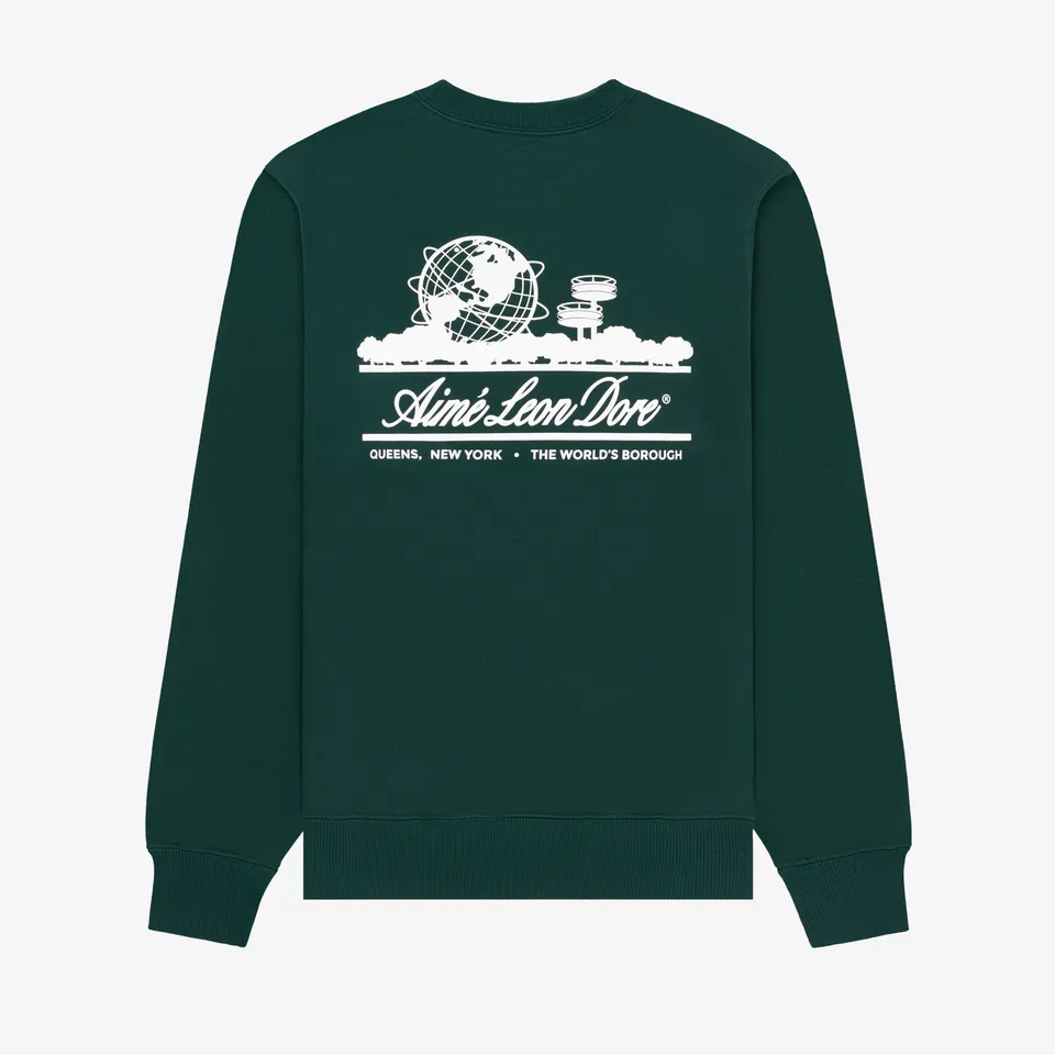 aim-leon-dore-unisphere-crewneck-sweatshirt-gr-n image 1