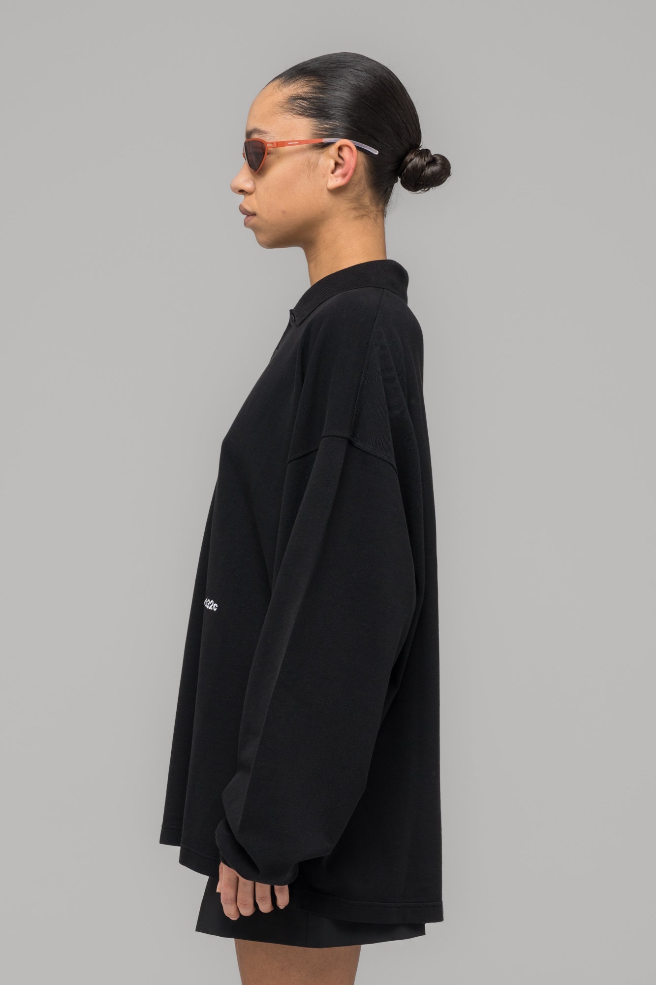 032c-speed-devil-langarm-polo-damen-washed-black-bio-baumwolle image 3