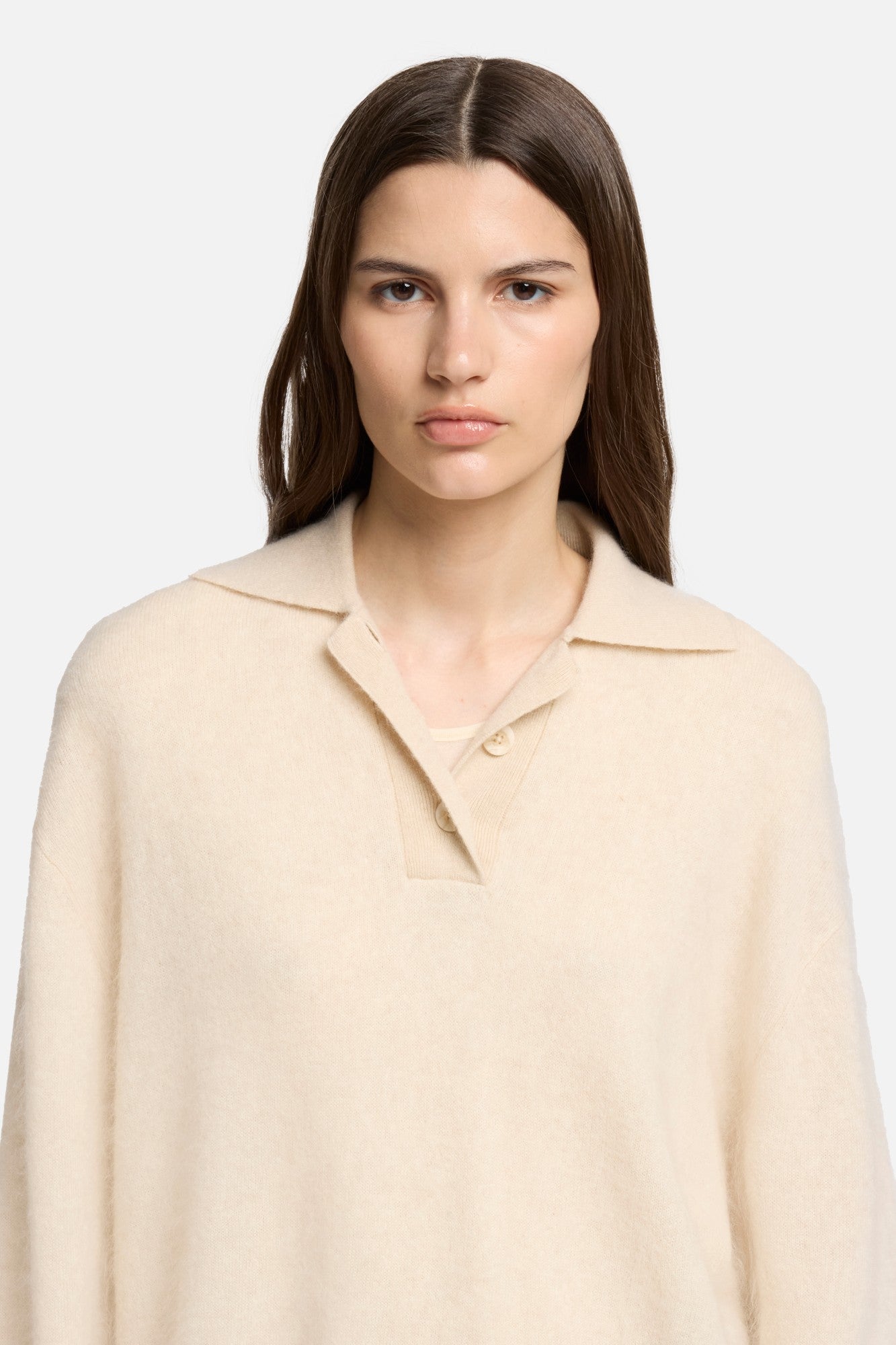 7-for-all-mankind-cashmere-blend-fuzzy-polo-sweater-ice-white image 4