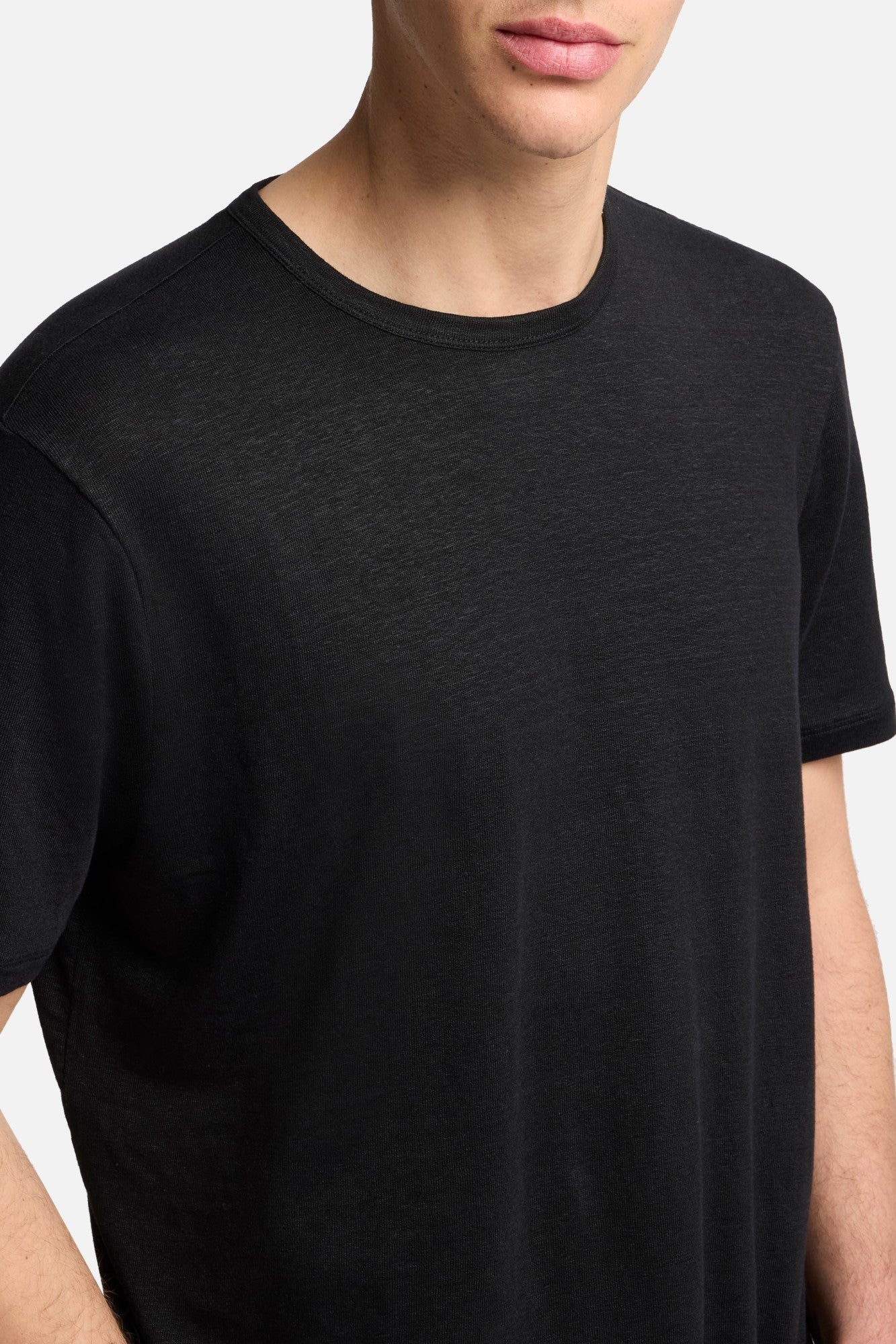 7-for-all-mankind-linen-tee-black-herren-t-shirt image 4