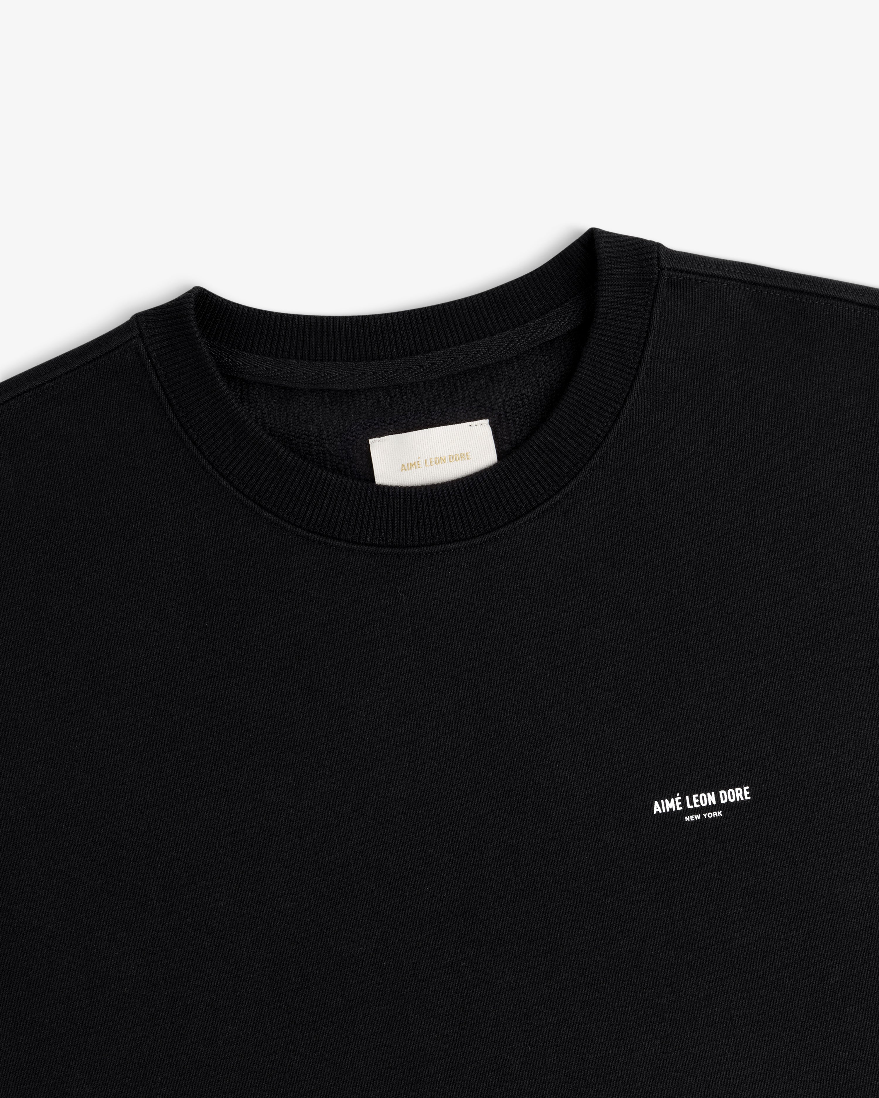 aim-leon-dore-micro-logo-crewneck-sweatshirt-schwarz image 4