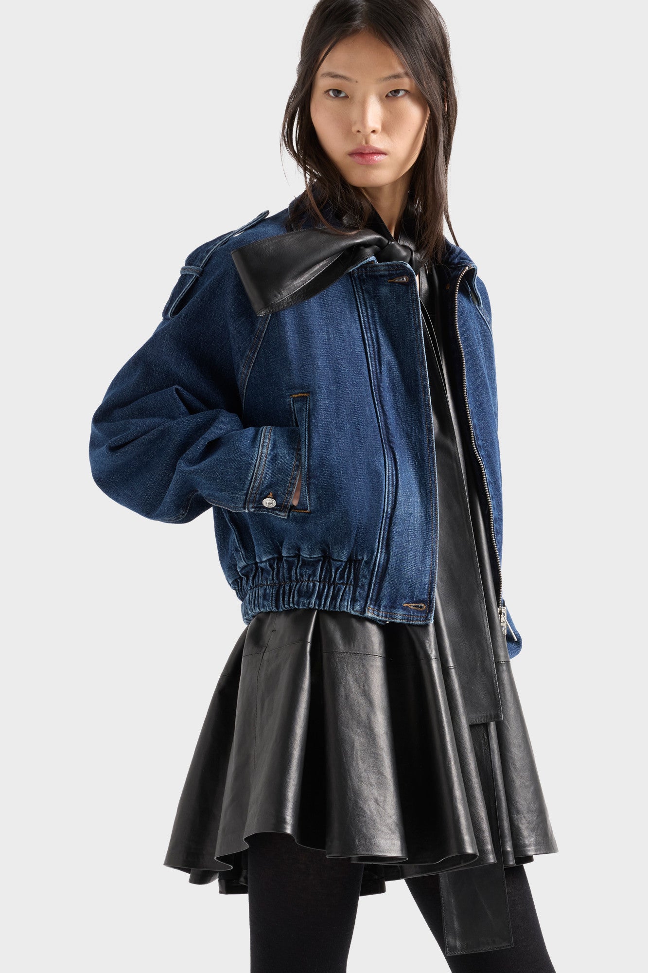 7-for-all-mankind-aviator-jacket-denim-radar-damen-denim-bomberjacke image 3