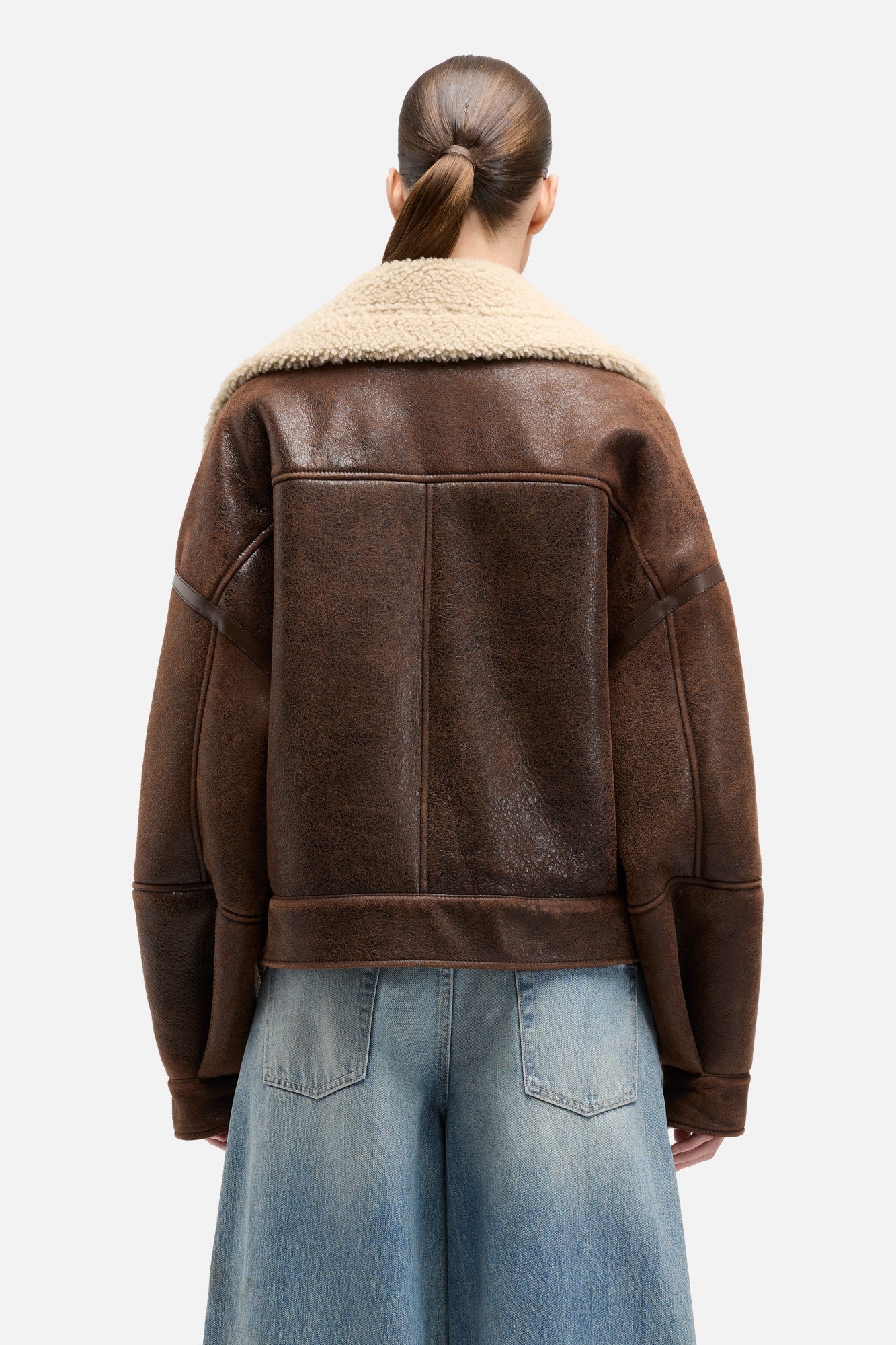 7-for-all-mankind-leather-shearling-jacke-brown-oversized-biker-aus-italienische image 5