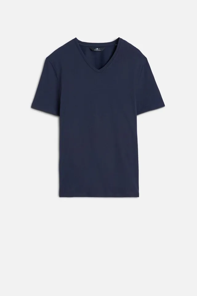 7-for-all-mankind-luxe-performance-v-neck-t-shirt-navy-herren image 1