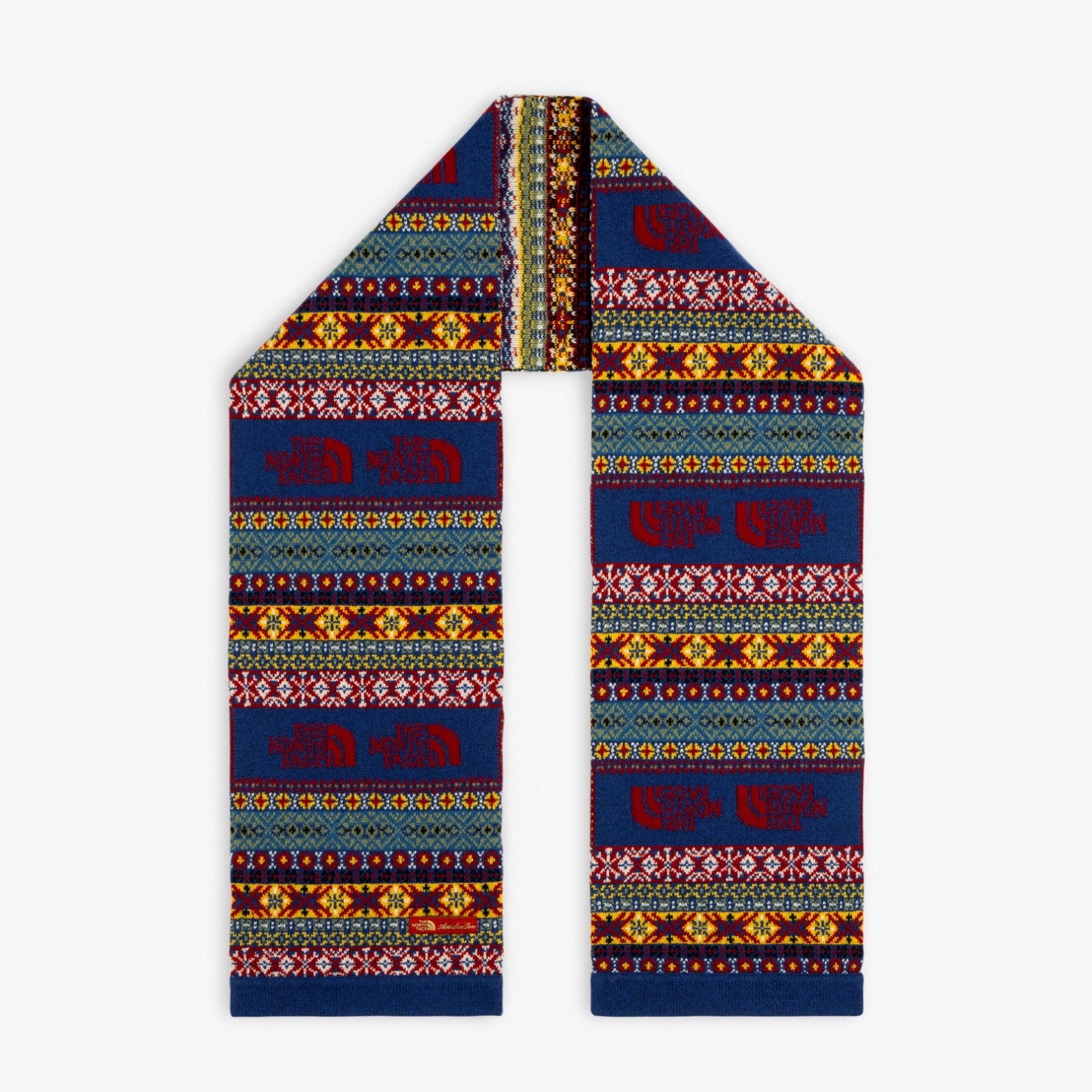 aim-leon-dore-x-the-north-face-fair-isle-schal-aus-merinowolle image 1