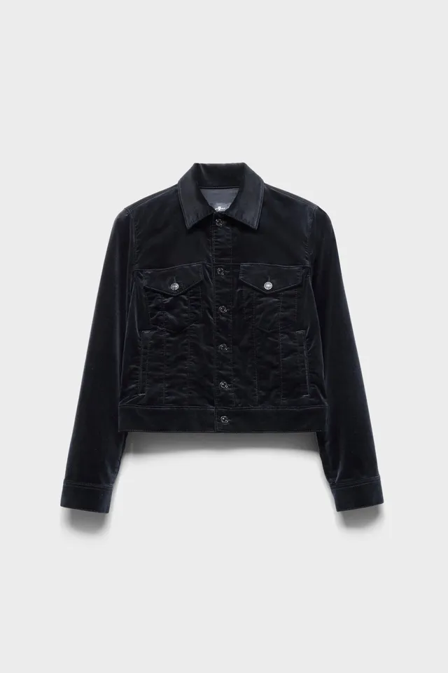 7-for-all-mankind-adi-trucker-jacket-in-velvet-black-damen-samt-jacke image 1