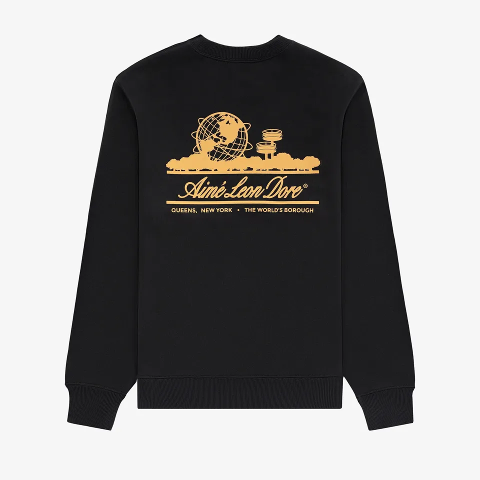 aim-leon-dore-unisphere-crewneck-sweatshirt-schwarz image 1