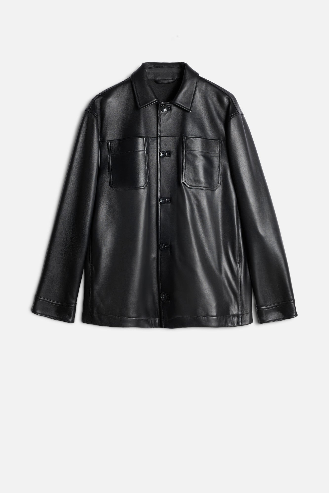 7-for-all-mankind-leder-overshirt-schwarz-italien image 1