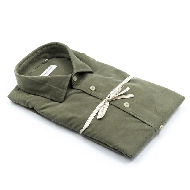 alessandro-lamura-herren-cordhemd-verde-oliva-aus-baumwolle image 1