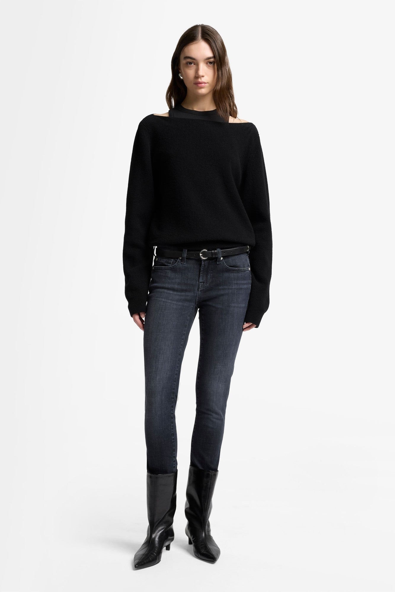7-for-all-mankind-low-skinny-in-slim-illusion-blacky-jeans image 2