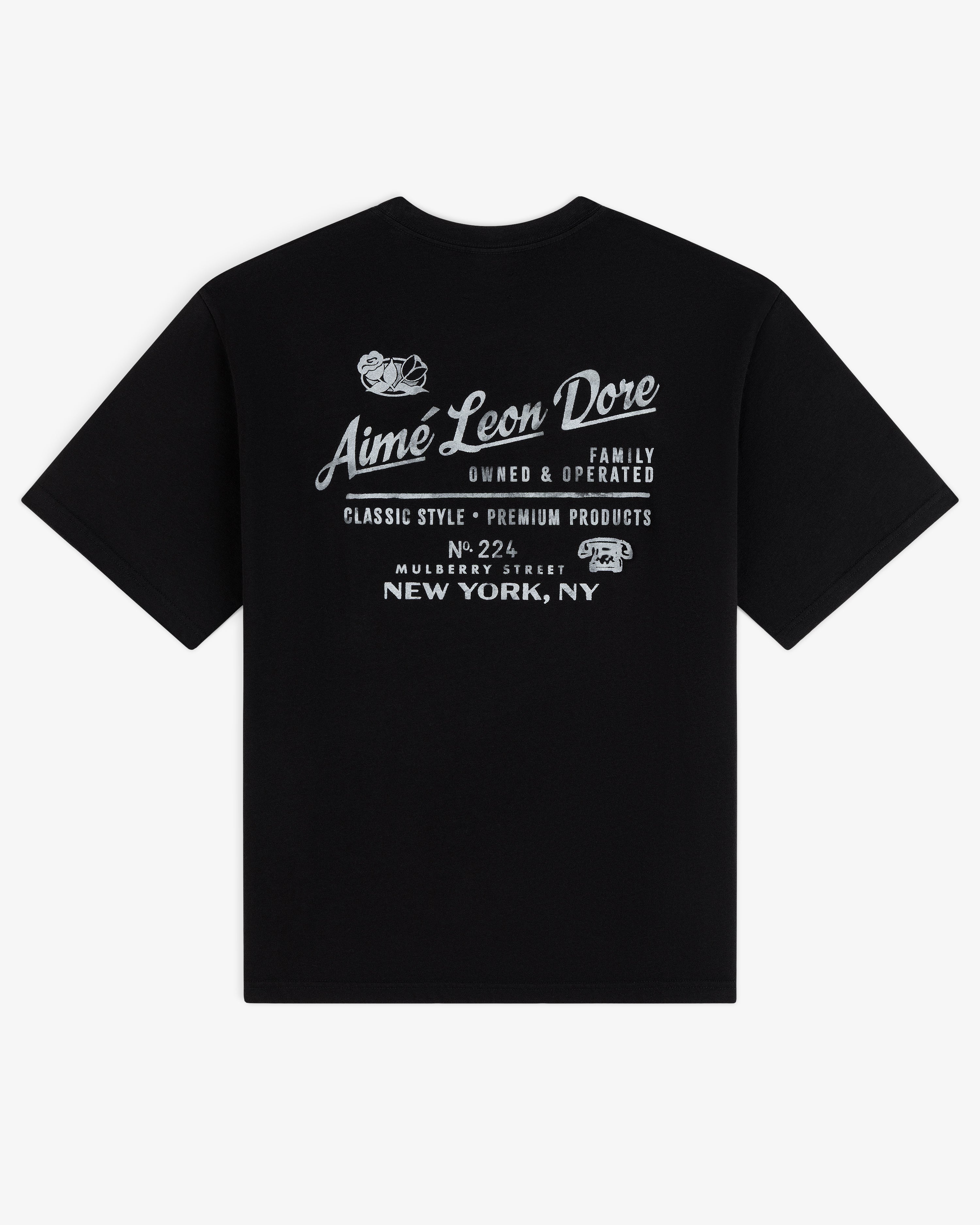 aim-leon-dore-neighborhood-tee-boxy-fit-t-shirt-schwarz image 2