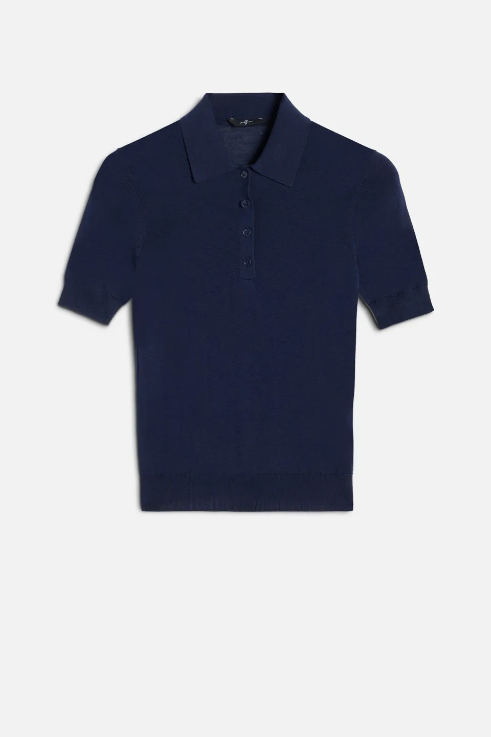 7-for-all-mankind-silk-blend-polo-damen-navy image 1