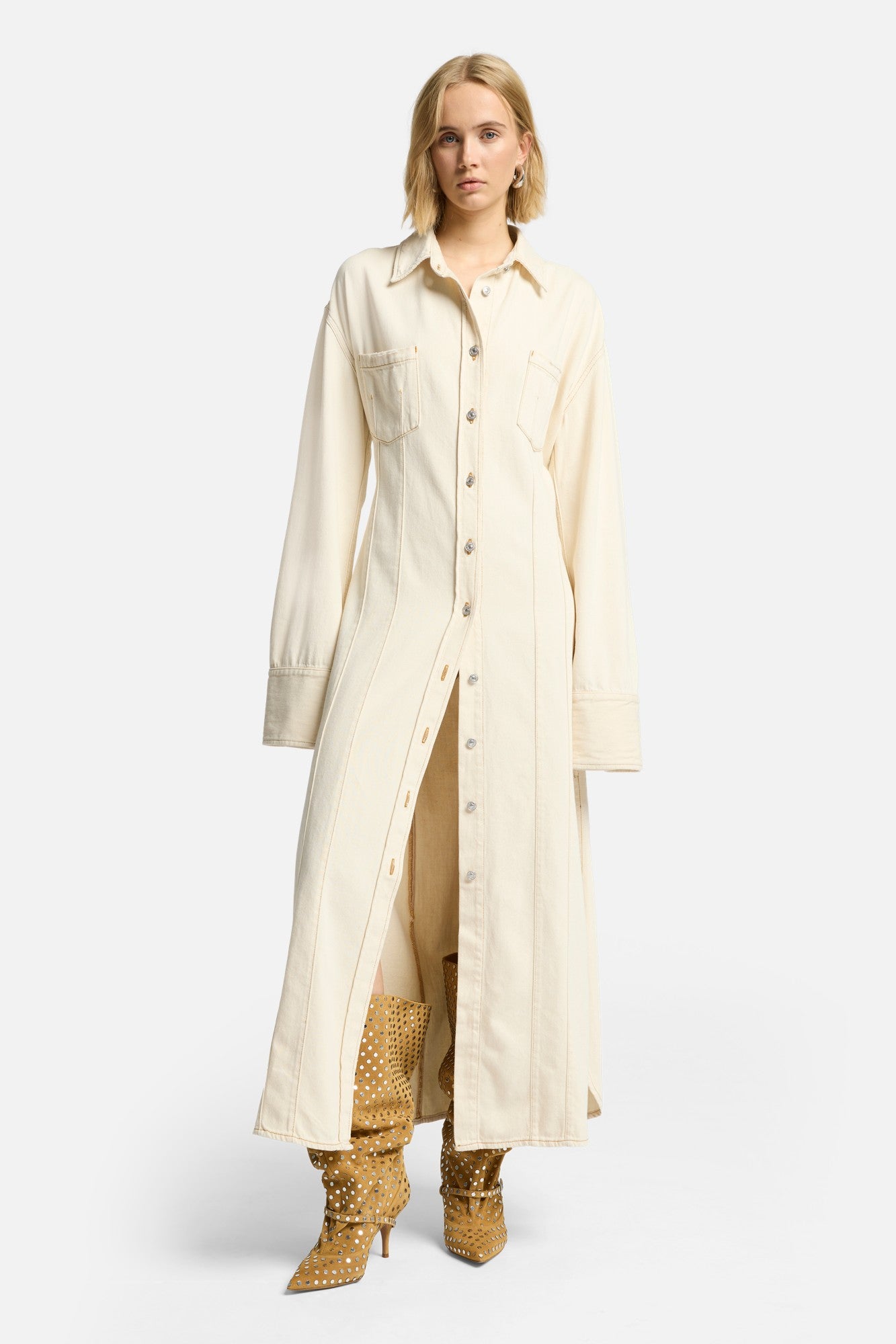 7-for-all-mankind-denim-maxi-shirtdress-solitary-star-damenkleid image 3