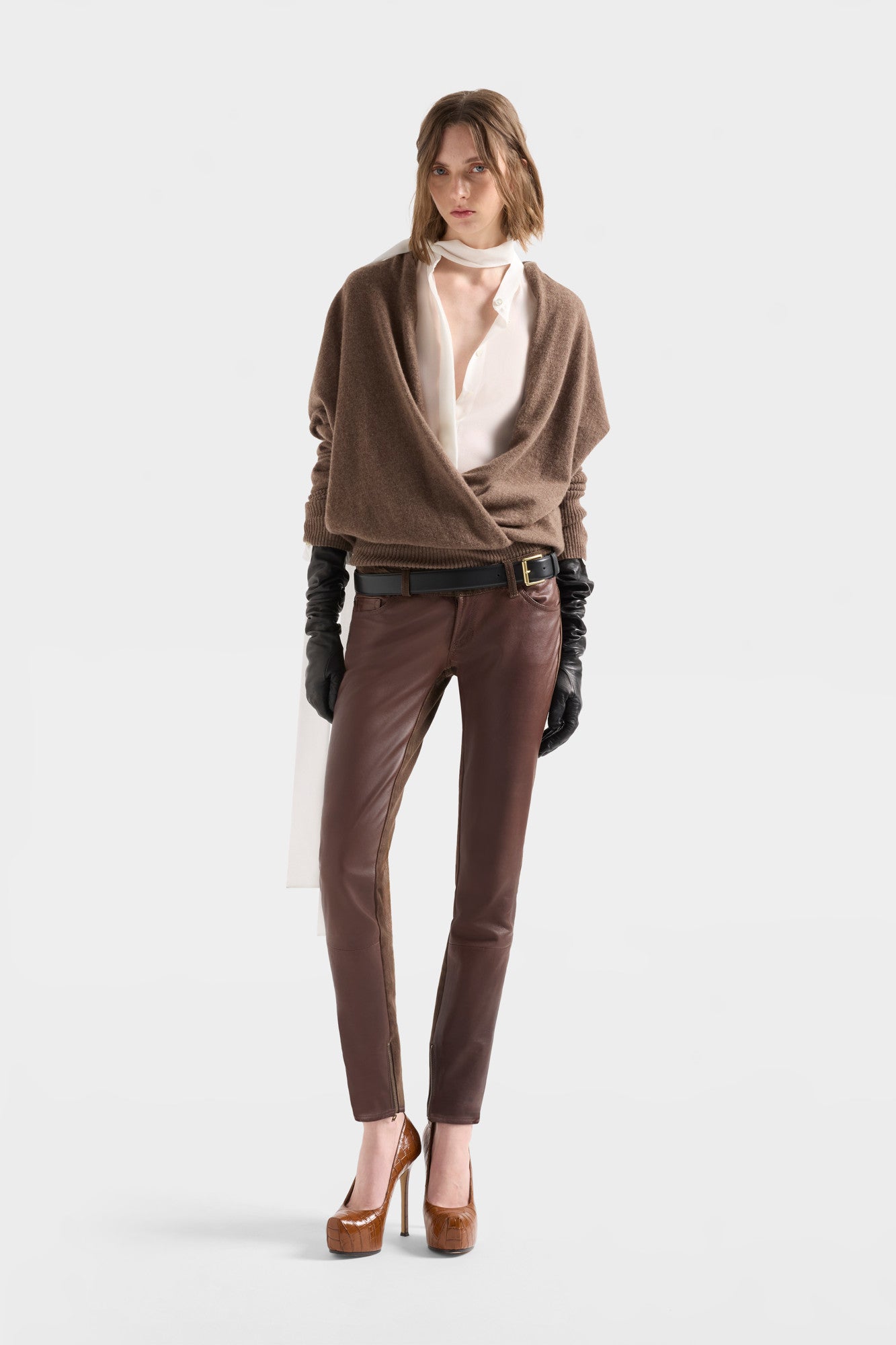 7-for-all-mankind-wrap-v-neck-sweater-damen-pullover-wool-seashell image 2