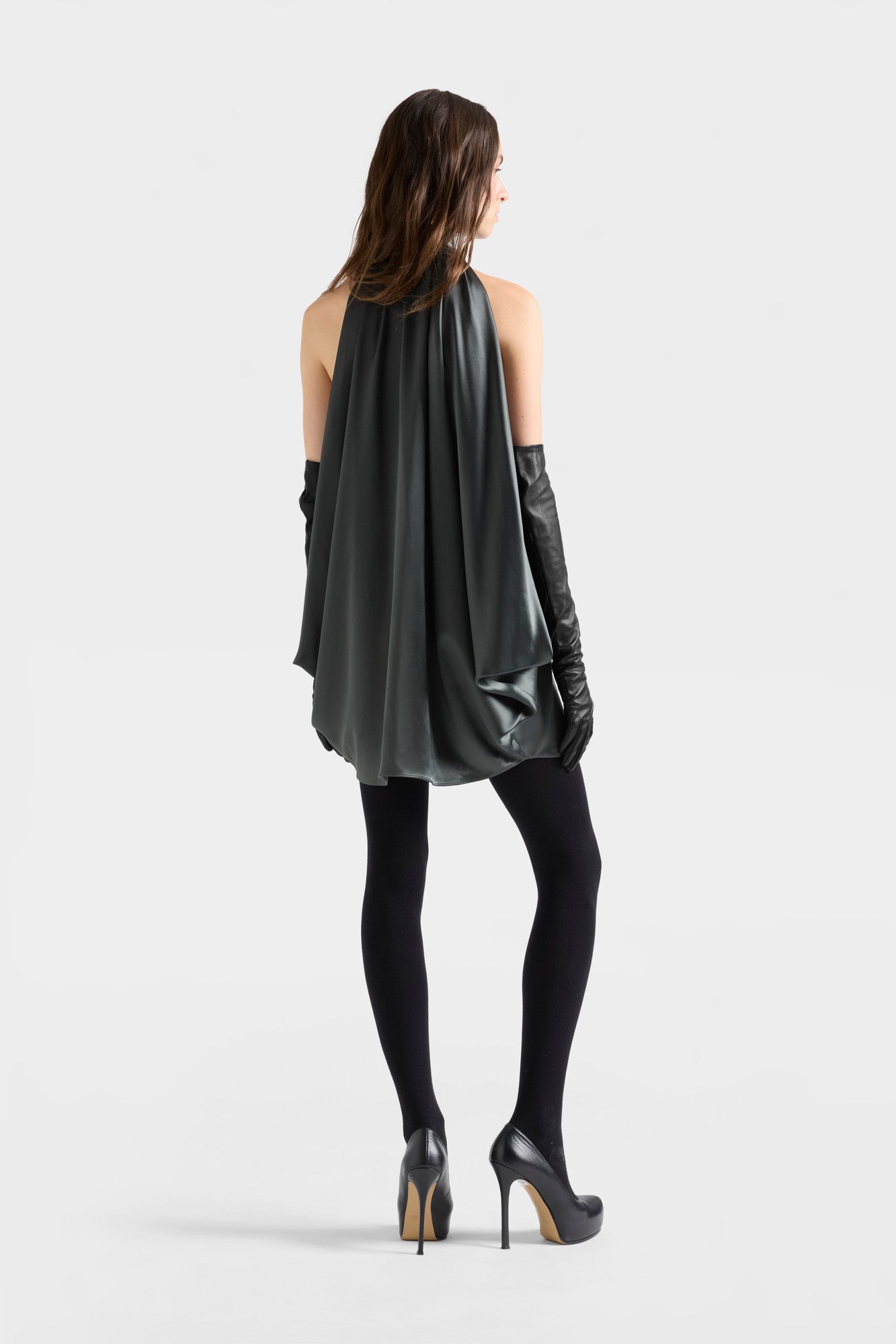 7-for-all-mankind-petal-mini-dress-satin-quicksilver-mini-kleid-grau image 5