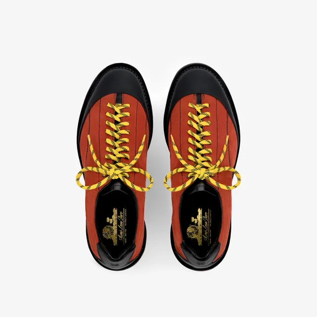 aim-leon-dore-suede-derby-hiker-rote-veloursleder-boots-vibram image 1