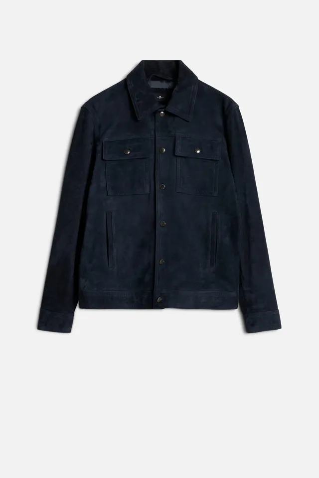 7-for-all-mankind-modern-trucker-jacket-truckerjacke-suede-midnight-herren image 1