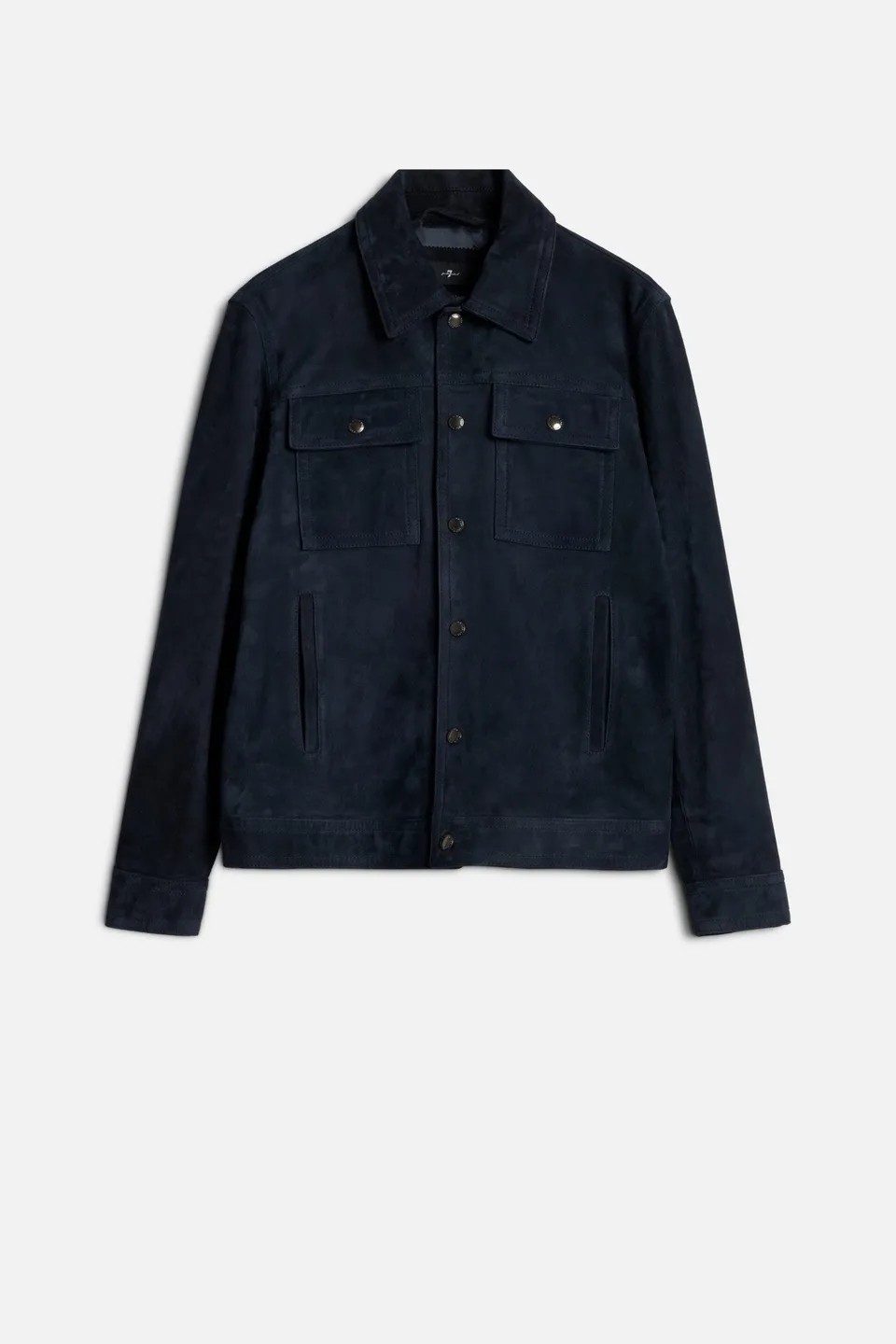 7-for-all-mankind-modern-trucker-jacket-truckerjacke-suede-midnight-herren image 1
