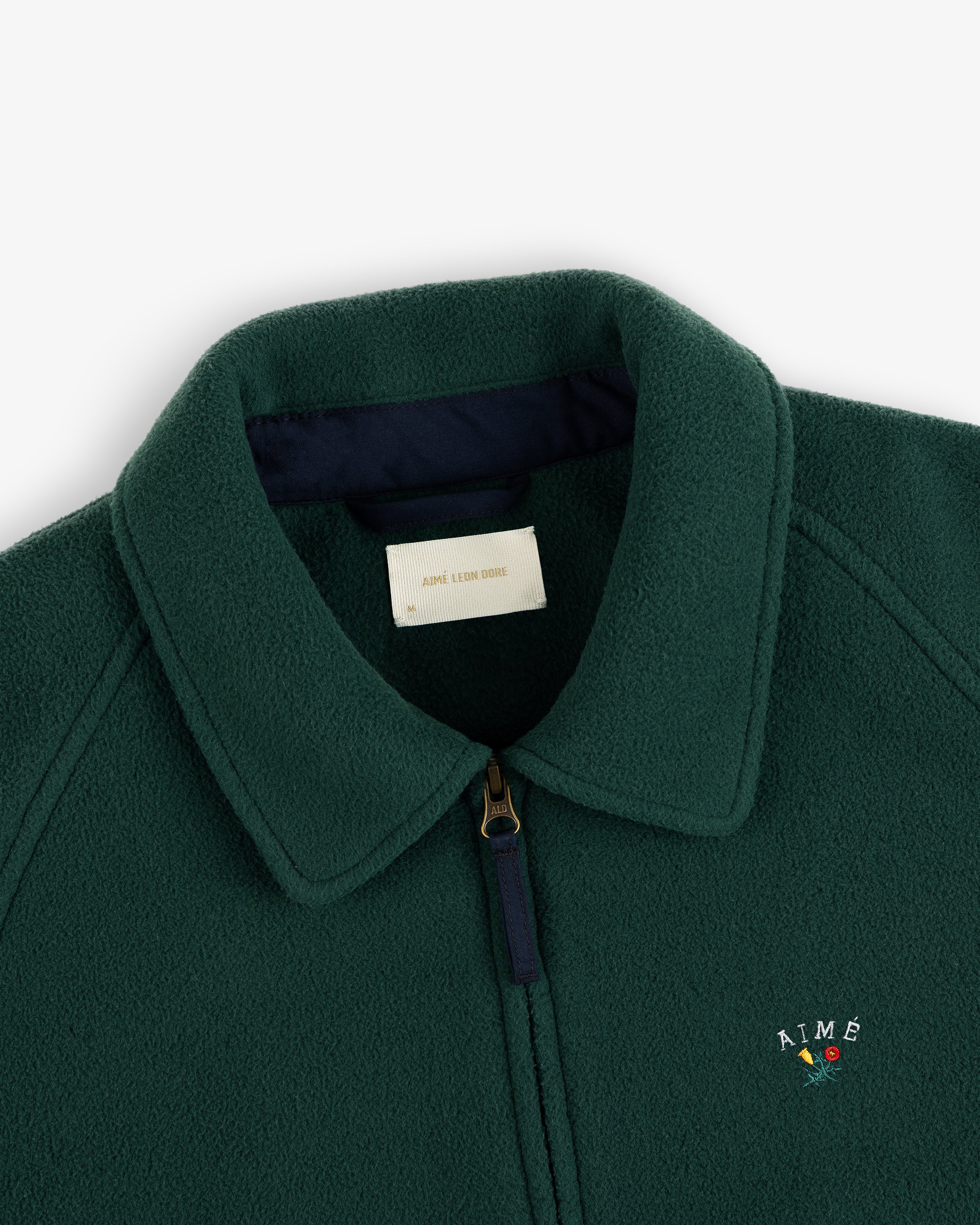 aim-leon-dore-crest-fleece-casual-jacket-freizeitjacke-gr-n image 3