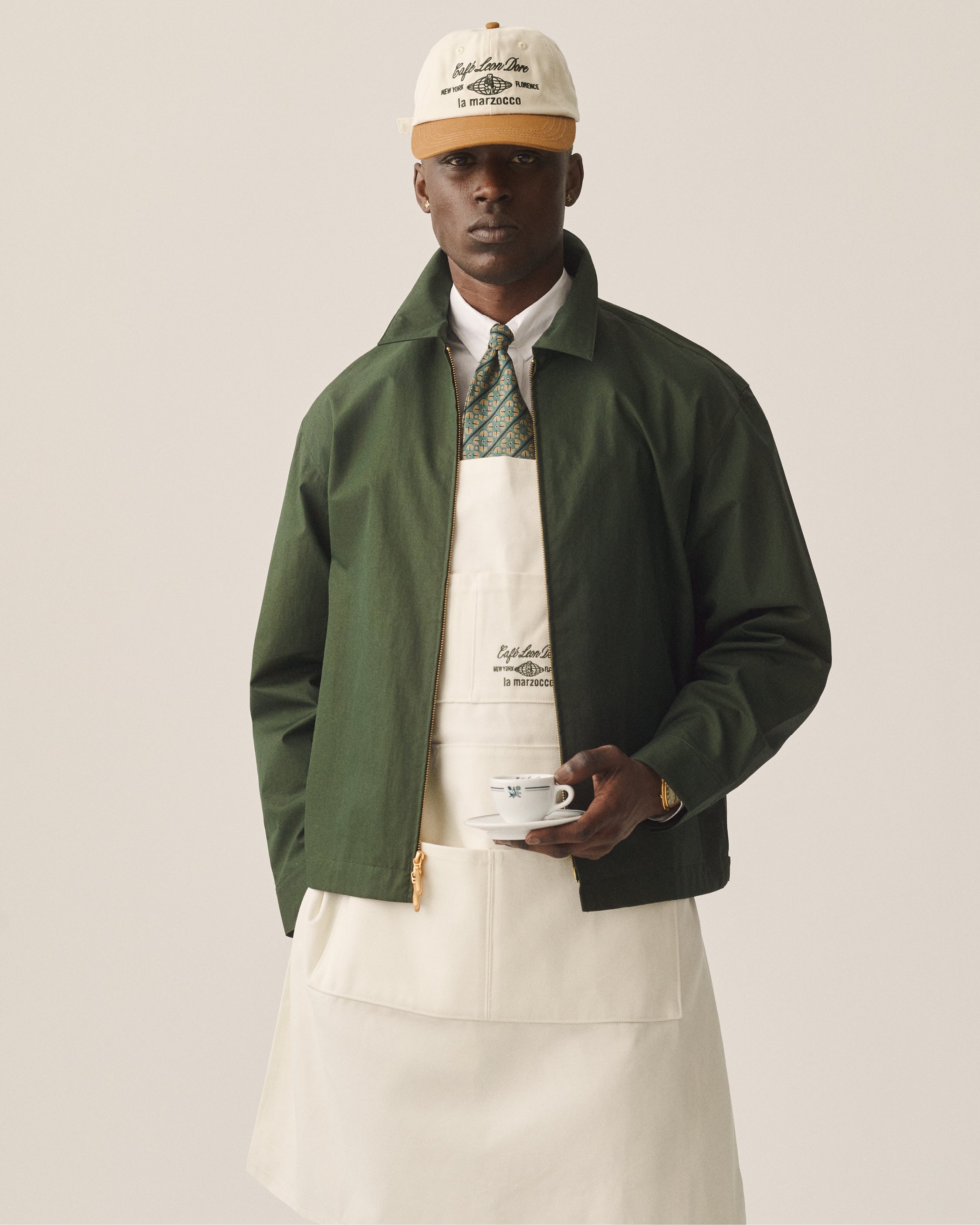 aim-leon-dore-caf-leon-dore-x-la-marzocco-cap-creme image 3