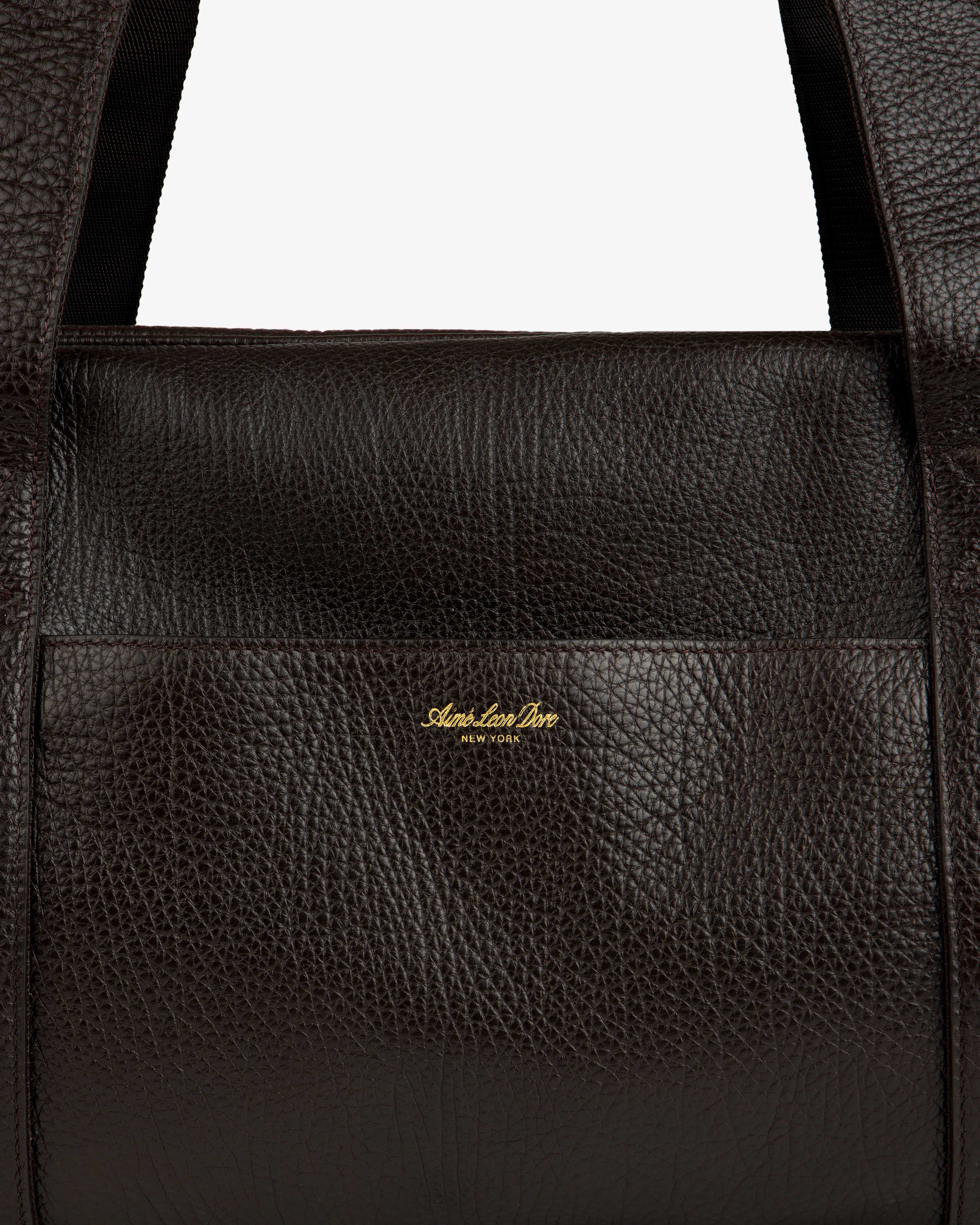aim-leon-dore-tumbled-leather-duffle-bag-braun image 6