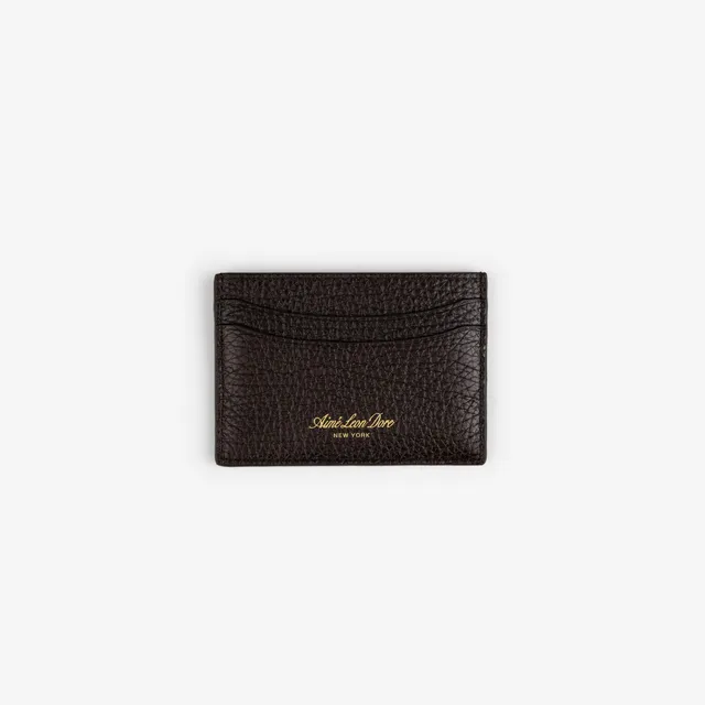 aim-leon-dore-tumbled-leather-card-holder-kartenetui-braun-italien-leder image 1