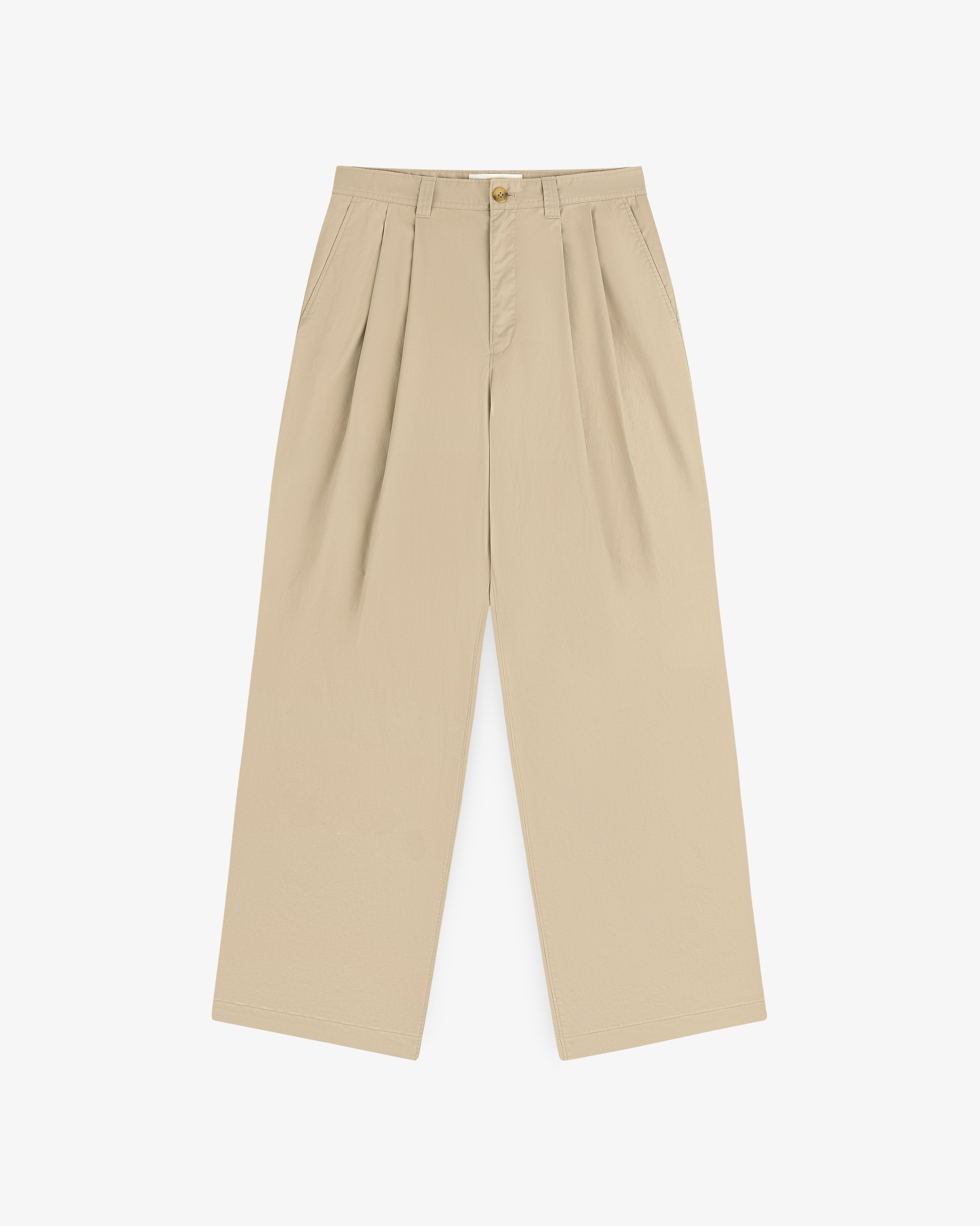 aim-leon-dore-double-pleated-officer-pant-herren-chino-hose-tan image 2