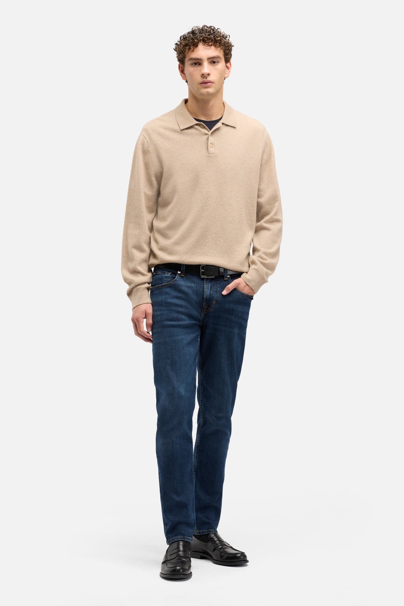 7-for-all-mankind-cashmere-polo-pullover-umber-herren-beige image 2