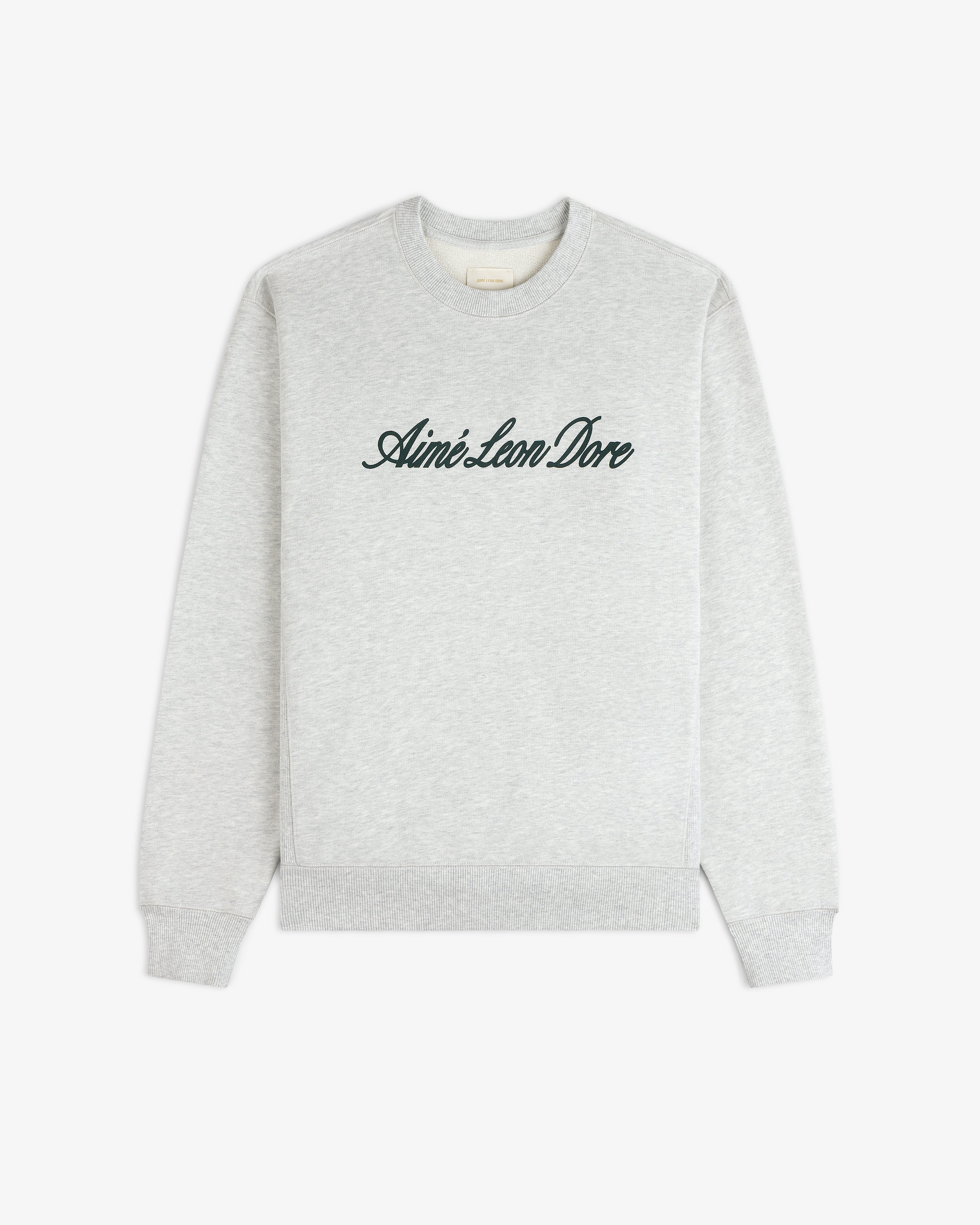 aim-leon-dore-vintage-script-crewneck-sweatshirt-grau image 2
