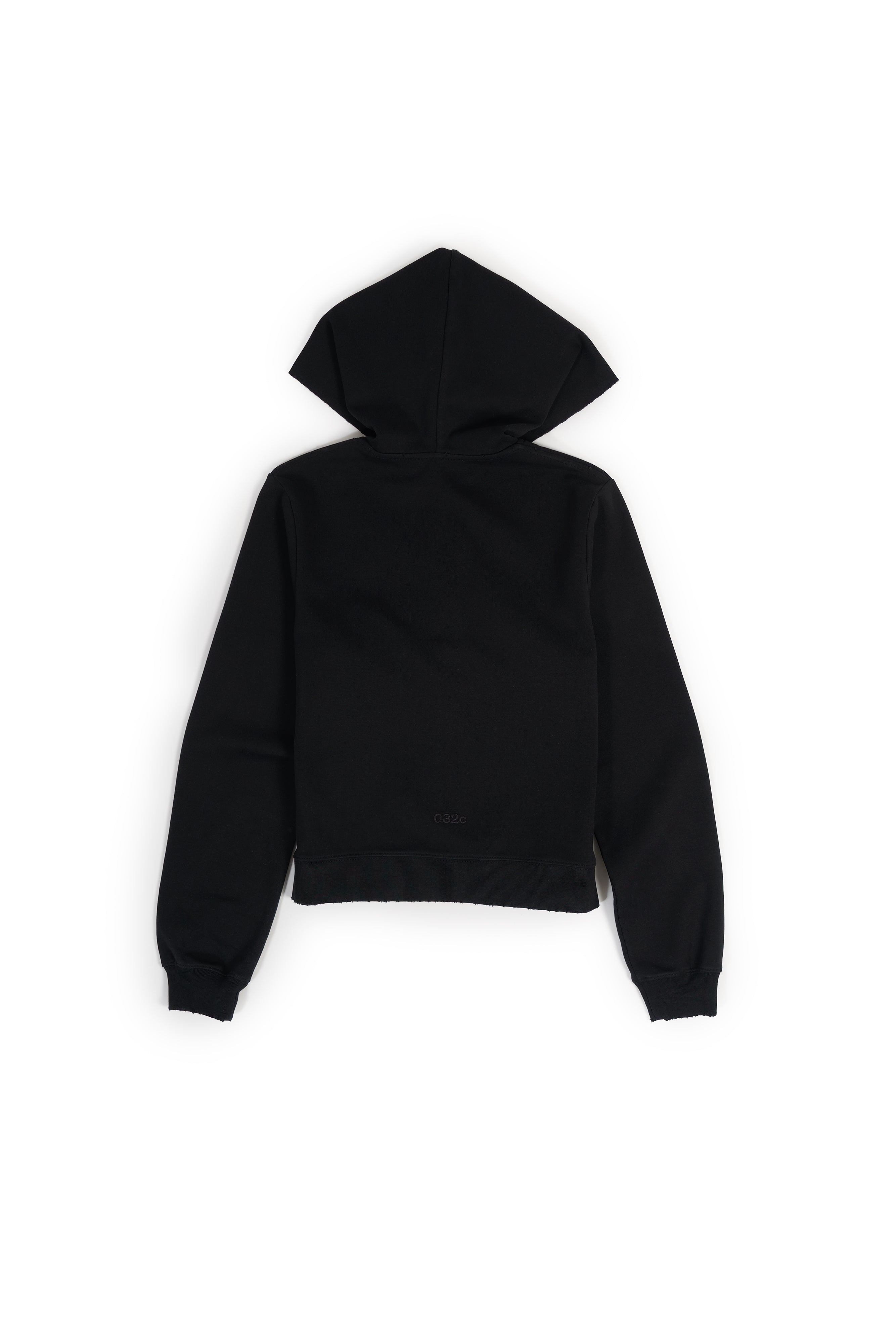 032c-tight-zip-up-hoodie-washed-black-nighthawks-psw25 image 2