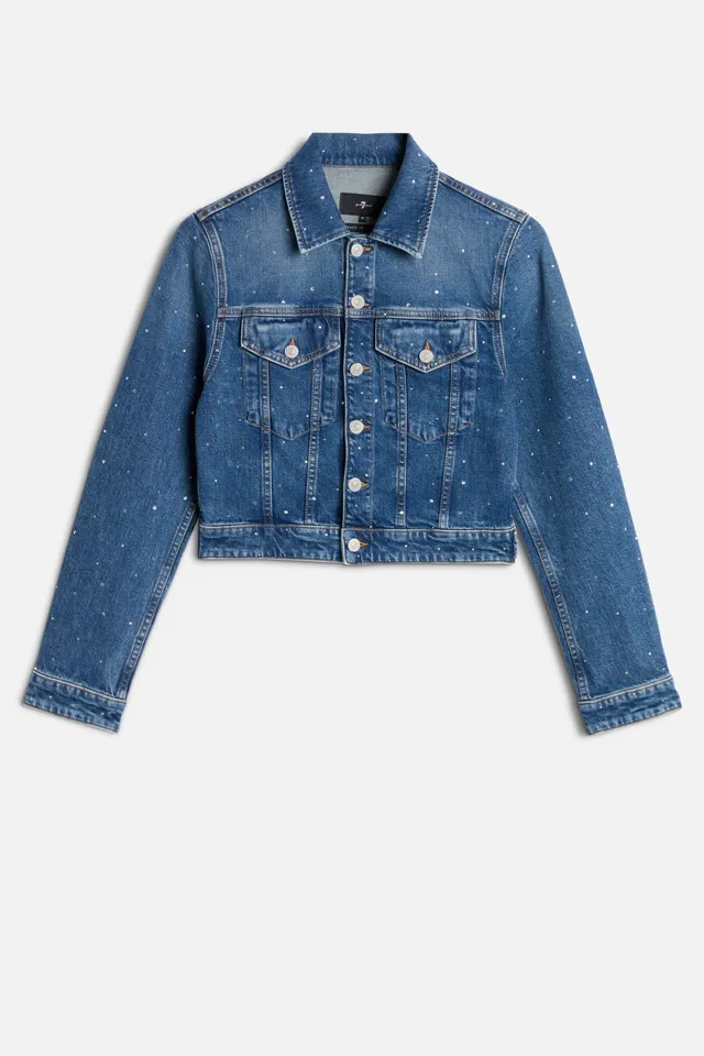 7-for-all-mankind-embellished-shrunken-jacket-damen-jeansjacke-blue-shine image 1