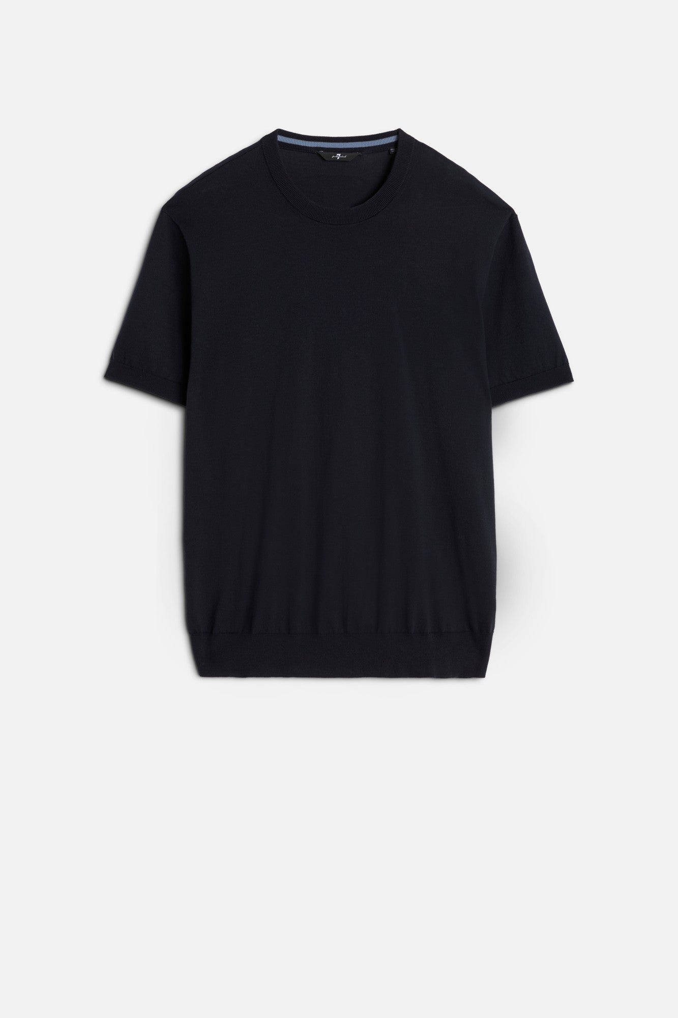 7-for-all-mankind-classic-cotton-kurzarm-pullover-navy image 1