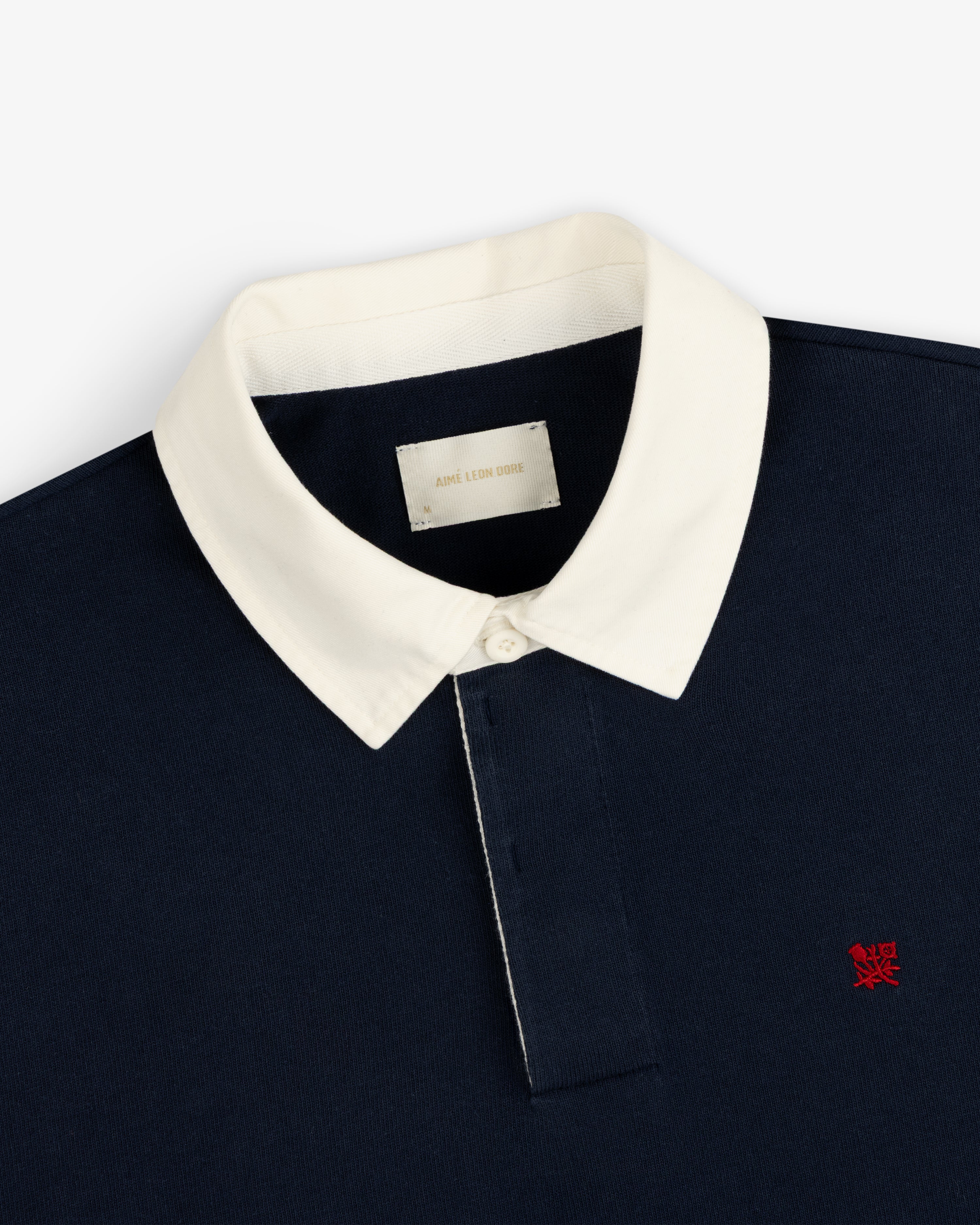aim-leon-dore-crest-rugby-langarm-polo-navy image 3