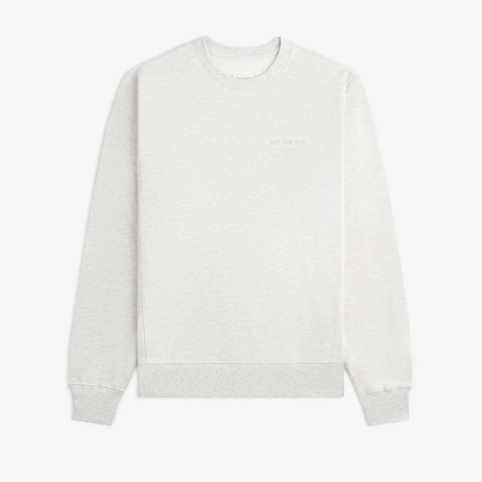 aim-leon-dore-tonal-logo-crewneck-sweatshirt-oatmeal image 1