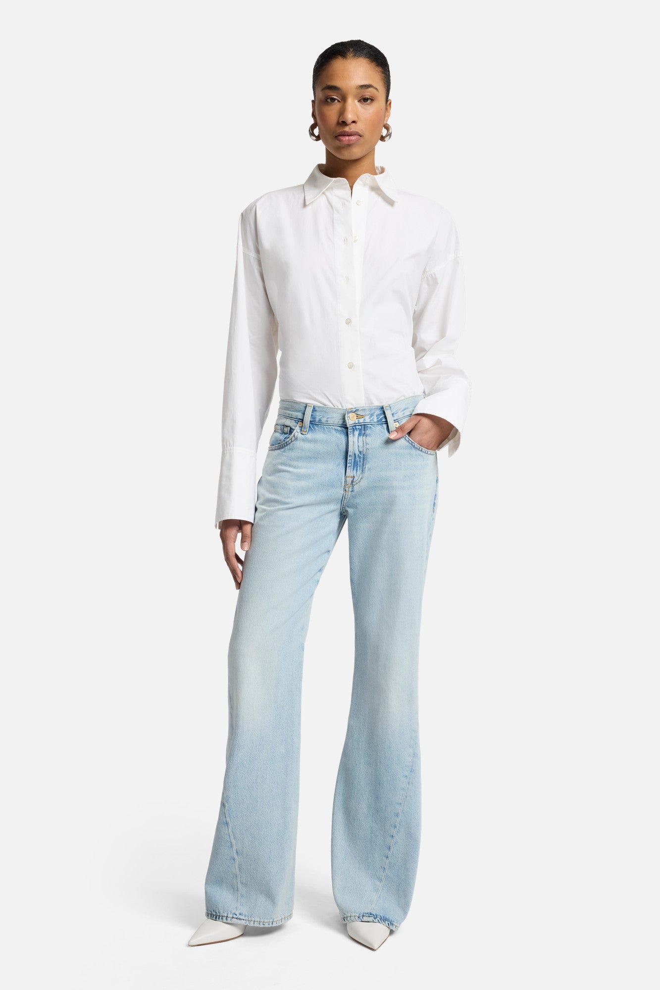7-for-all-mankind-spencer-flare-twisted-seam-jeans-tempe image 2