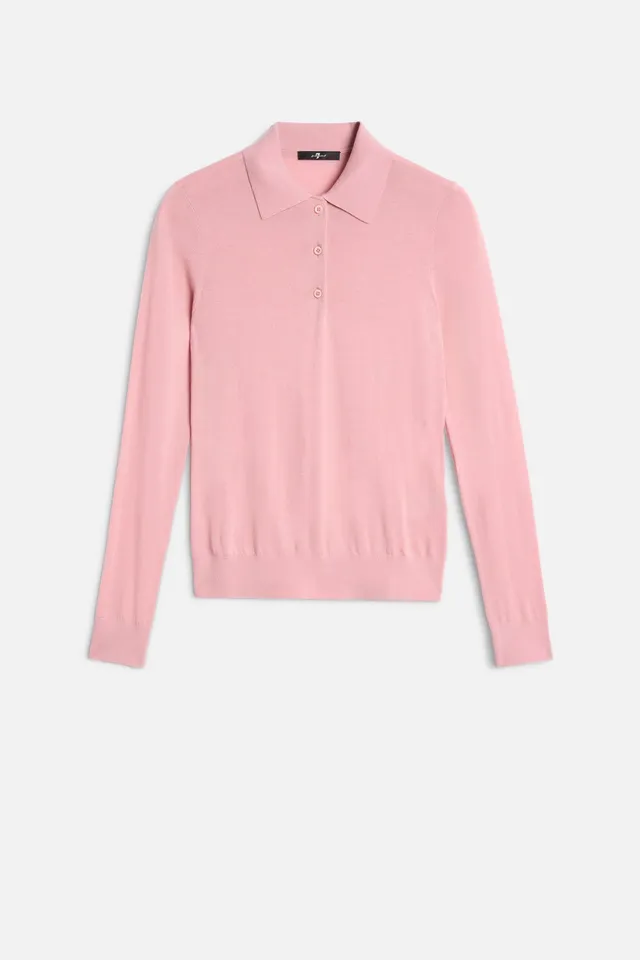 7-for-all-mankind-wool-polo-sweater-langarm-pink-damen image 1