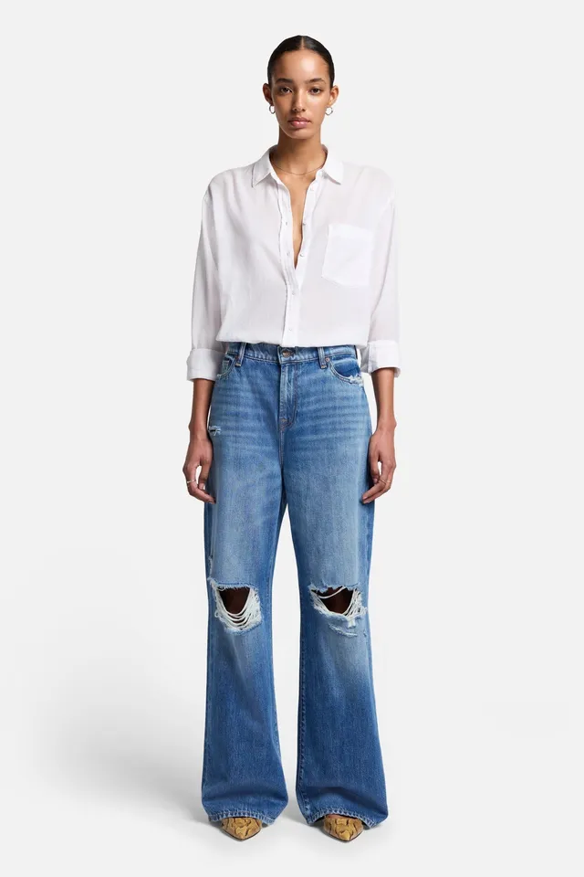 7-for-all-mankind-classic-button-up-shirt-white-damen image 1