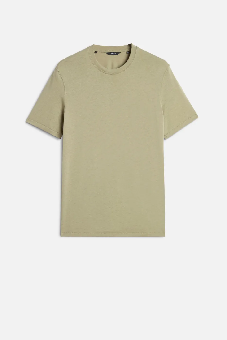 7-for-all-mankind-crewneck-tee-lyocell-army-herren-t-shirt-gr-n image 1