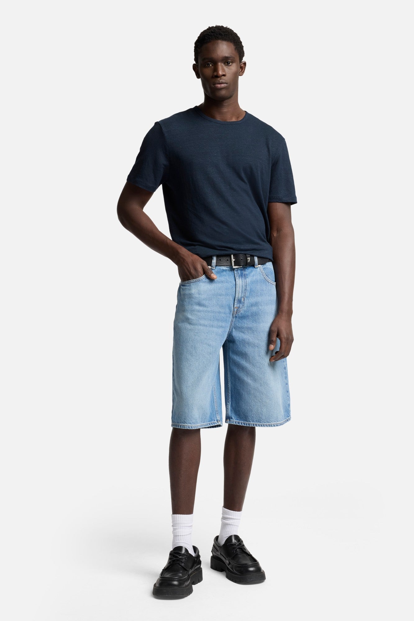 7-for-all-mankind-linen-tee-t-shirt-herren-ocean-floor image 2