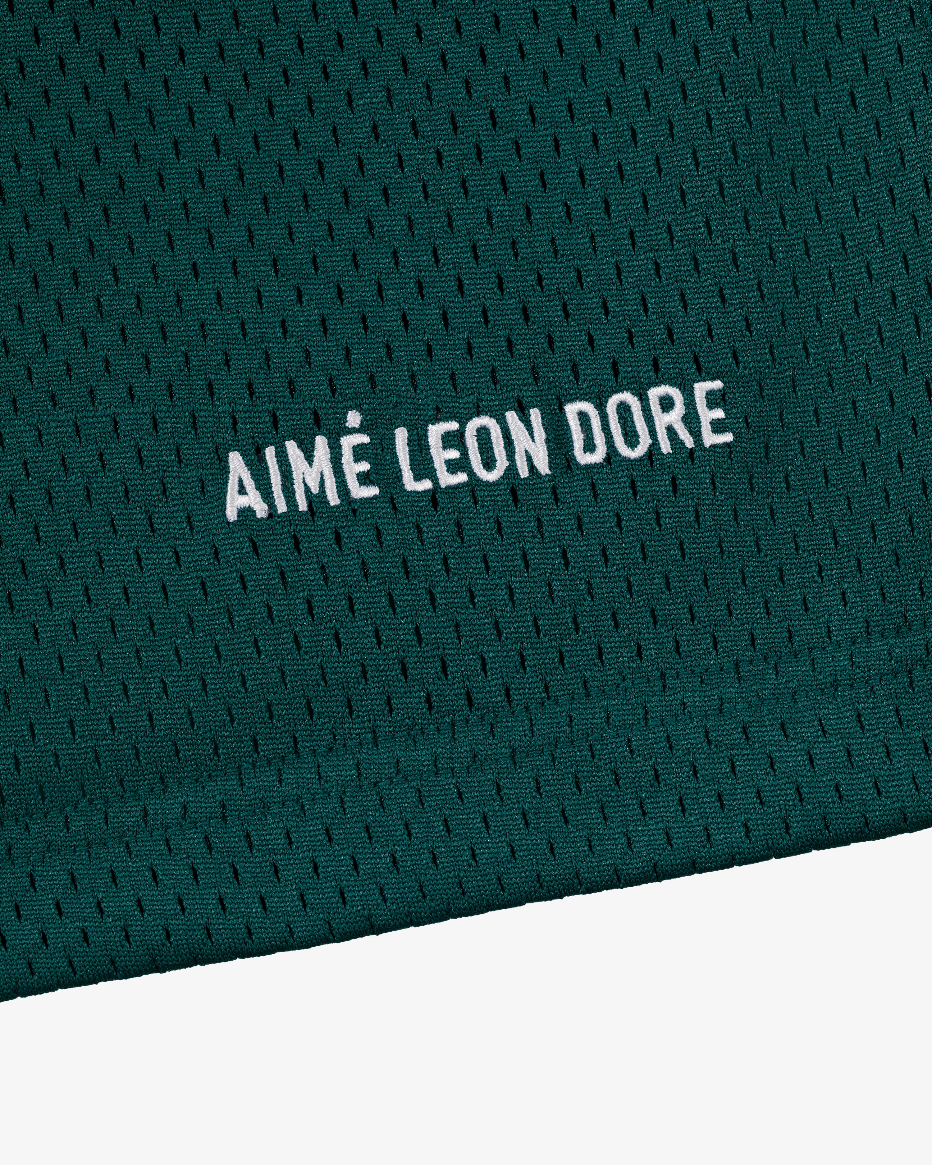 aim-leon-dore-logo-gym-short-gr-n-mesh image 4