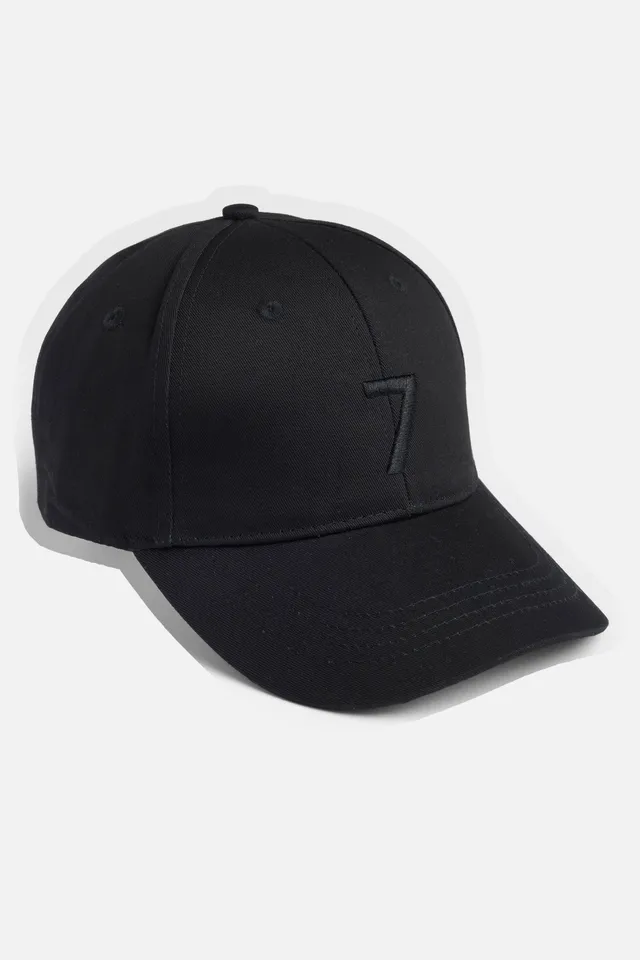 7-for-all-mankind-logo-cap-black-unisex-baseballkappe image 1
