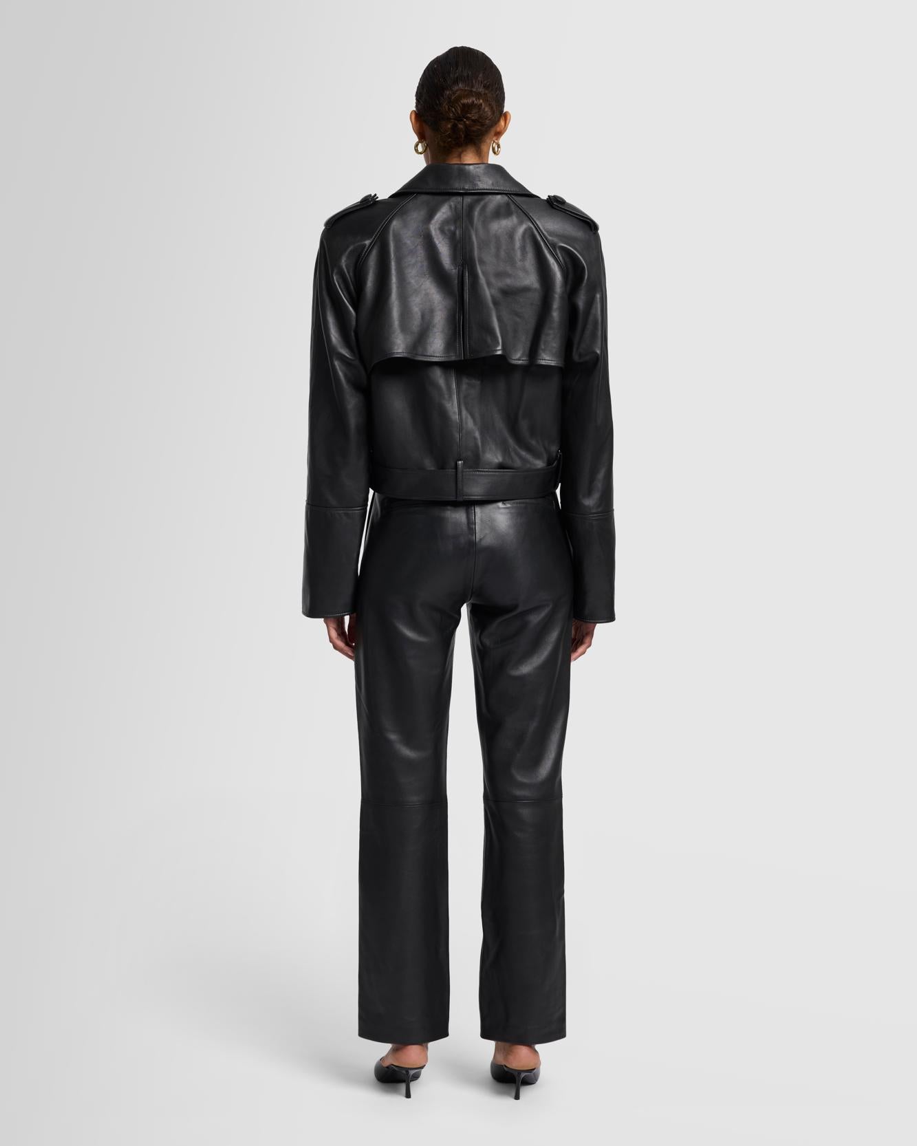 7-for-all-mankind-crop-bikerjacke-lederjacke-in-schwarz image 5