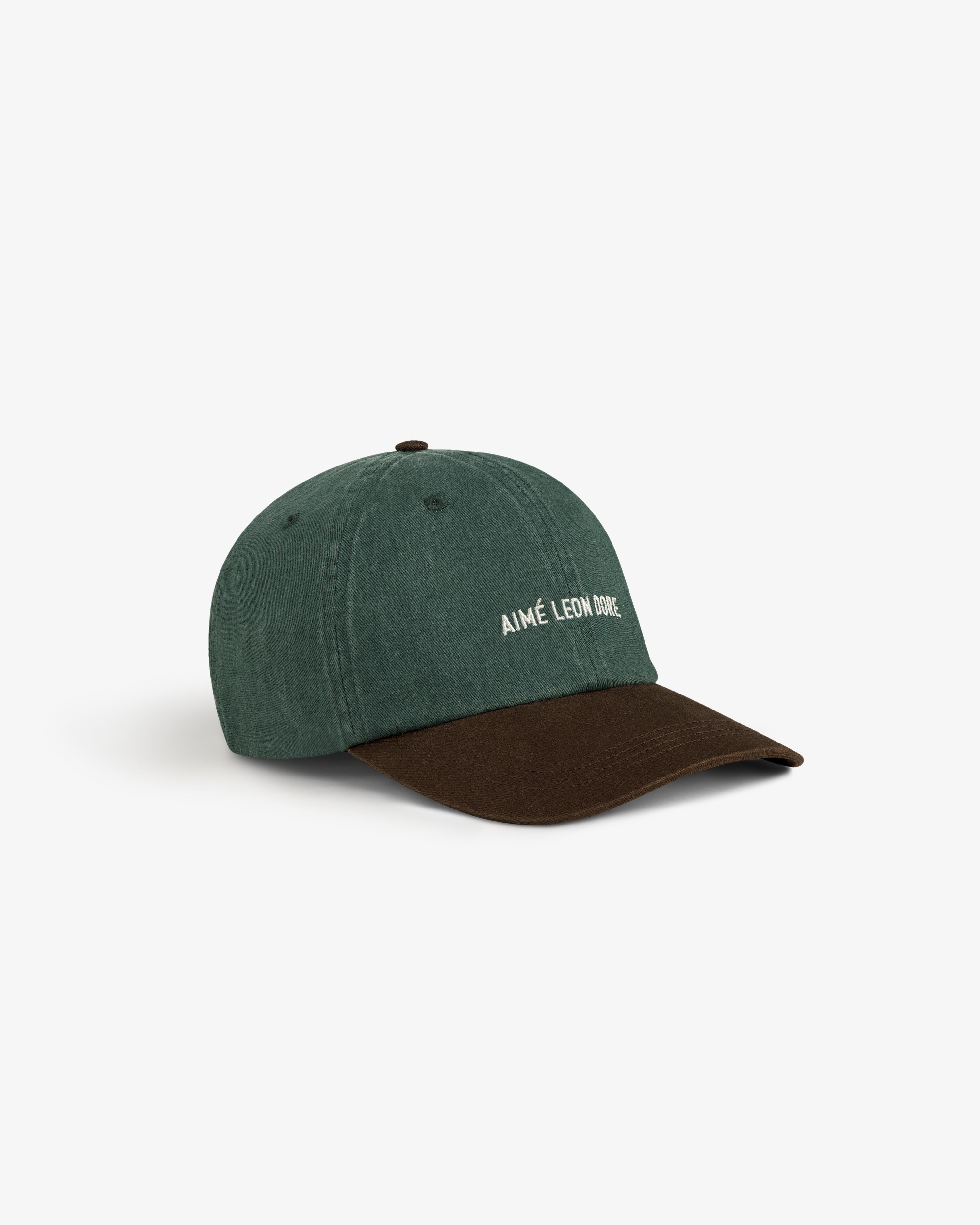aim-leon-dore-pigment-dyed-logo-hat-gr-n-braun-washed-cap image 3