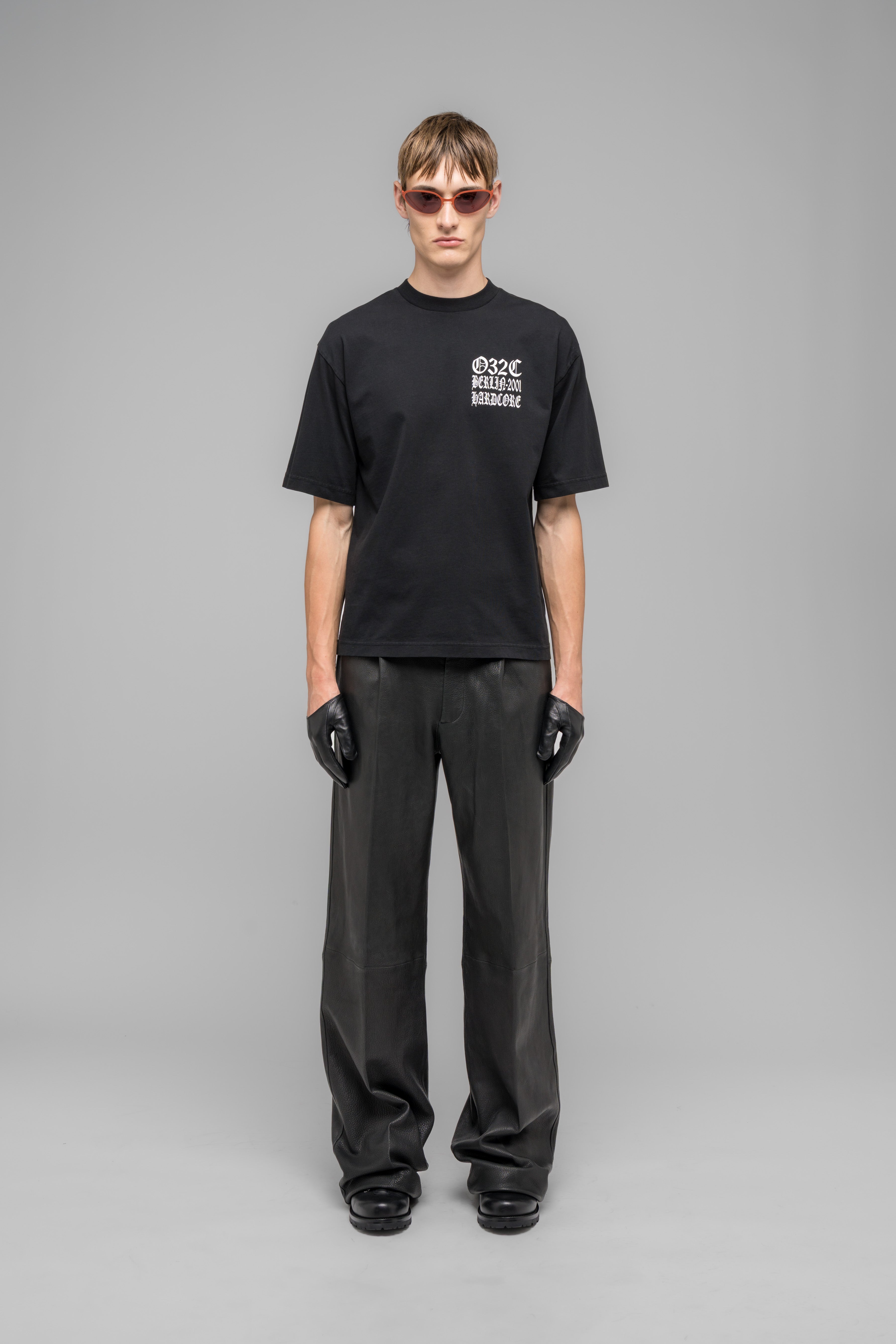 032c-t-shirt-mit-print-hardcore-since-2001-washed-black image 3