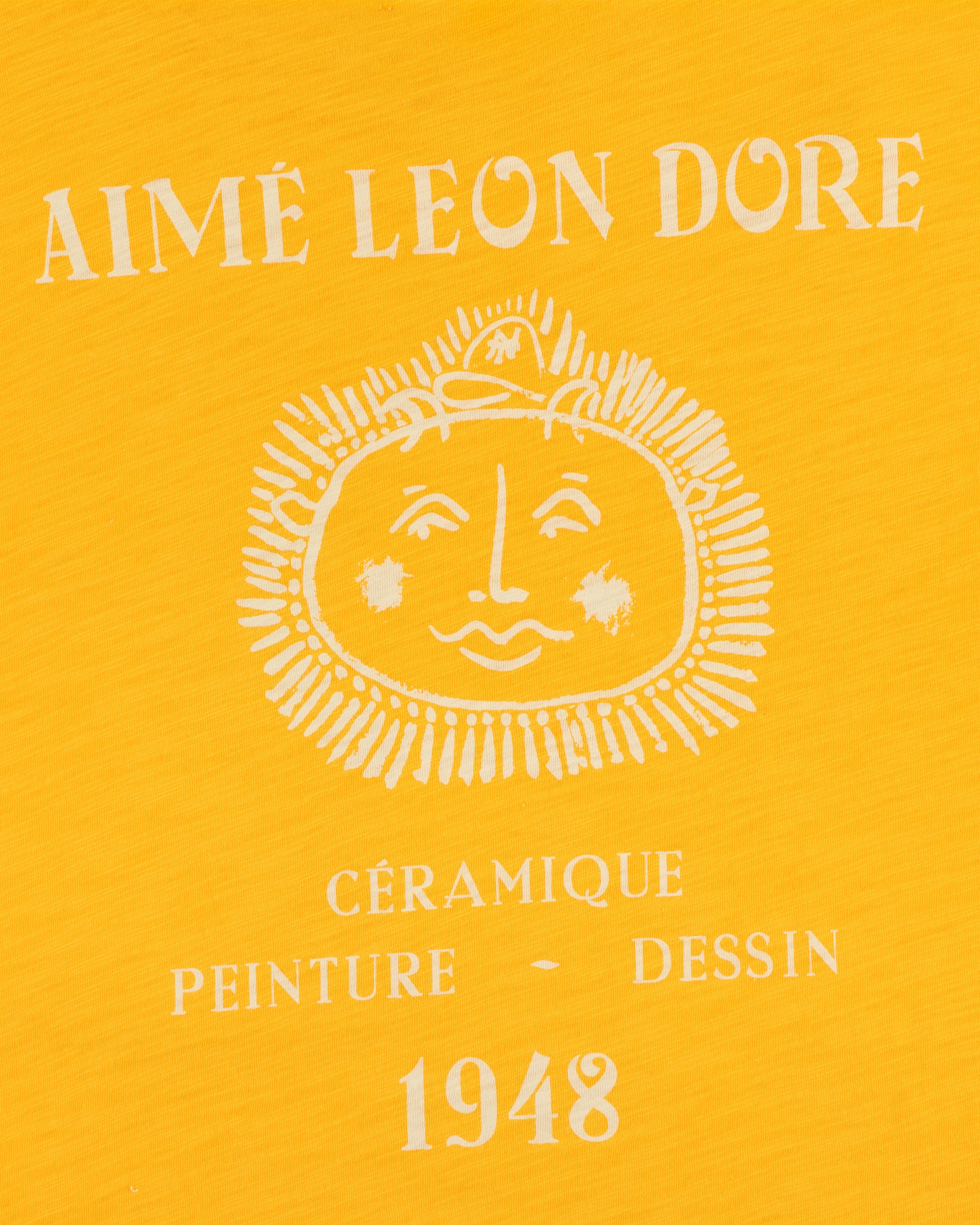 aim-leon-dore-artiste-pocket-t-shirt-gelb-regular-fit image 4