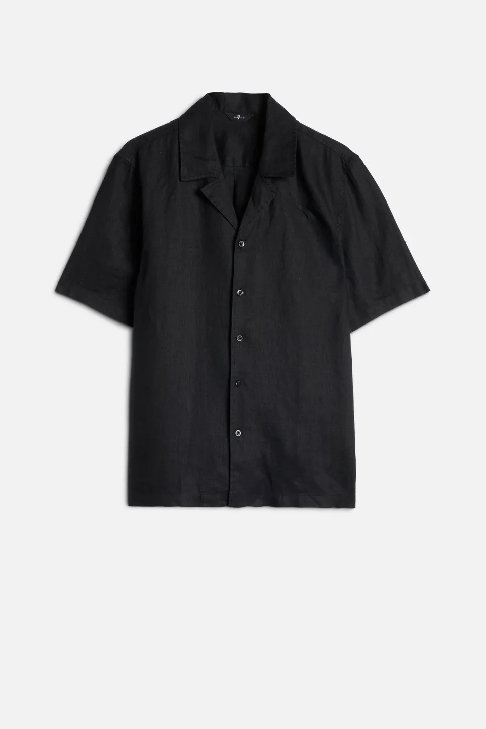 7-for-all-mankind-linen-camp-shirt-herren-hemd-in-black image 1